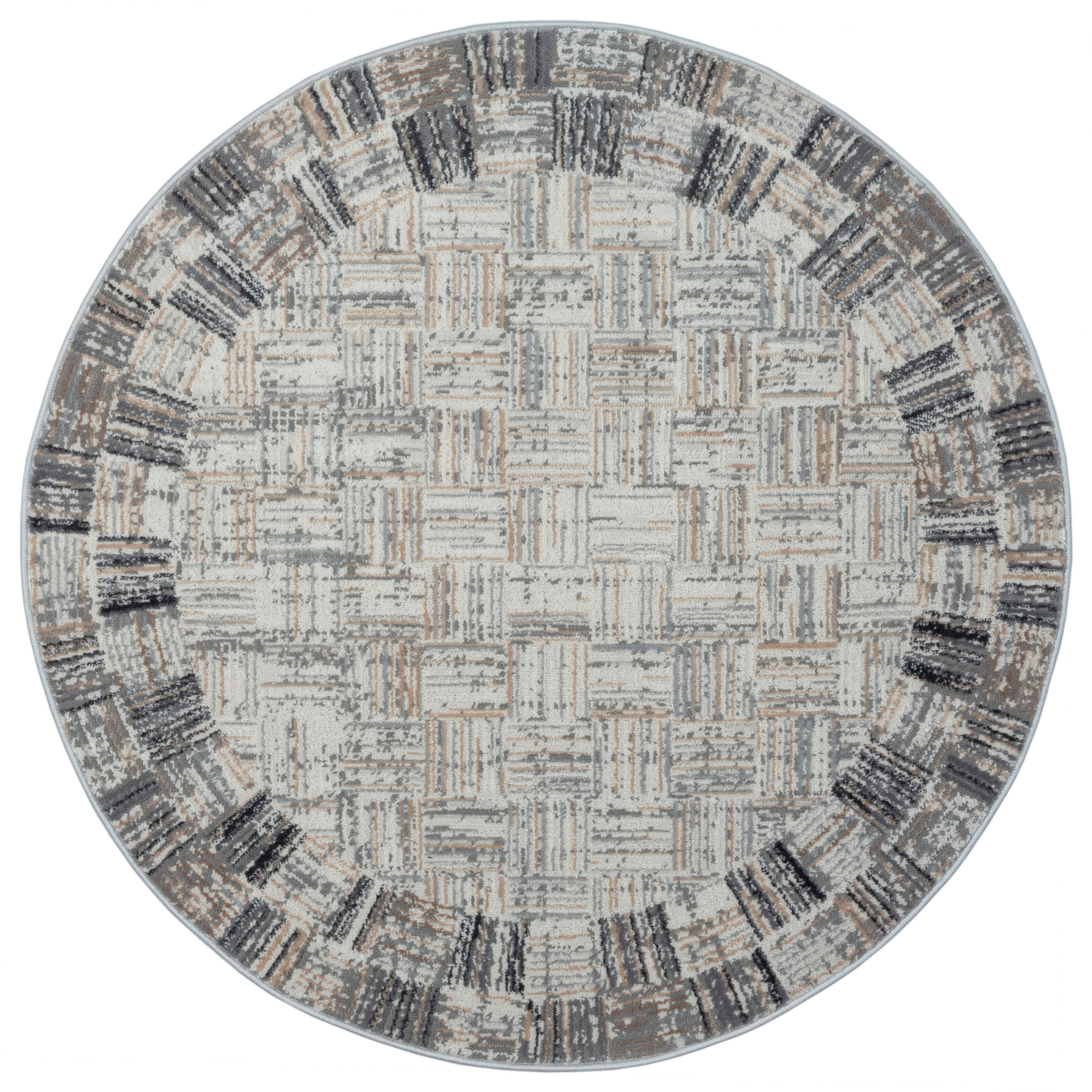 Myflair Möbel & Accessoires Teppich »My Mood« rund 8 mm Höhe Kurzflor, Scandi-Design, mit Bordüre, besonders weich durch Microfaser