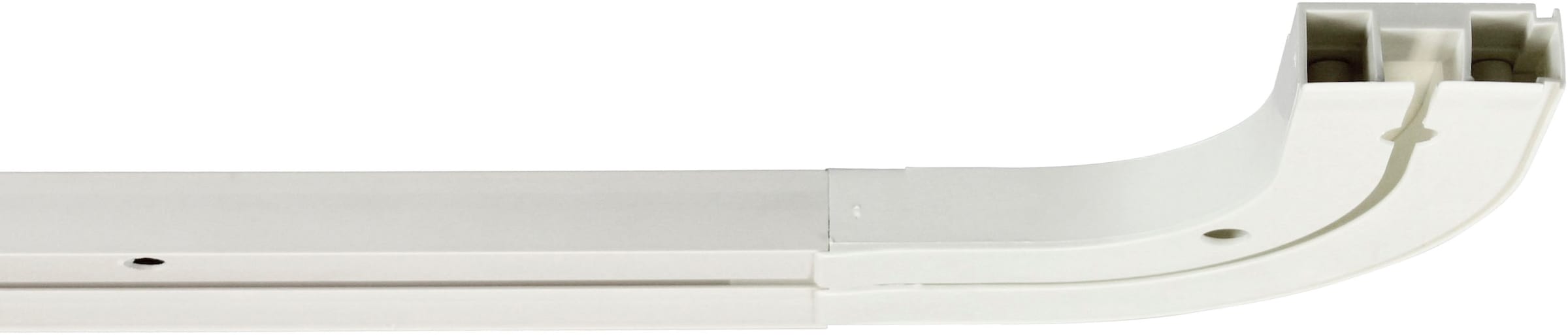 GARESA Gardinenschiene »Kunststoffschiene CREDO«, mit Vorhang kaufen seitlich Wunschmasslänge, Rundbögen und 1 Spalt zwischen läufig-läufig, Wand!) (kein