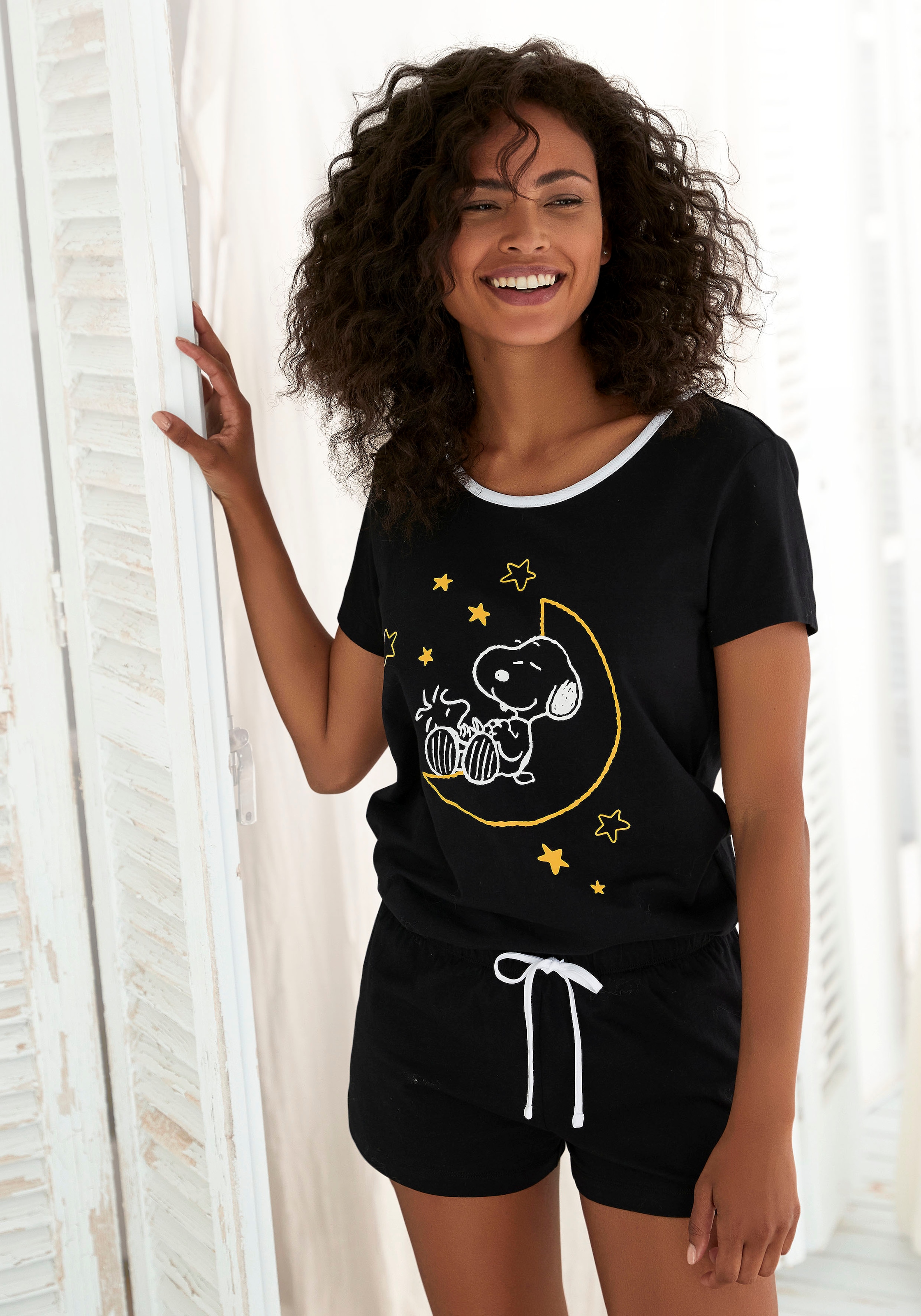 Image of Peanuts Shorty Set, 2 mit Snoopy Druckmotiv