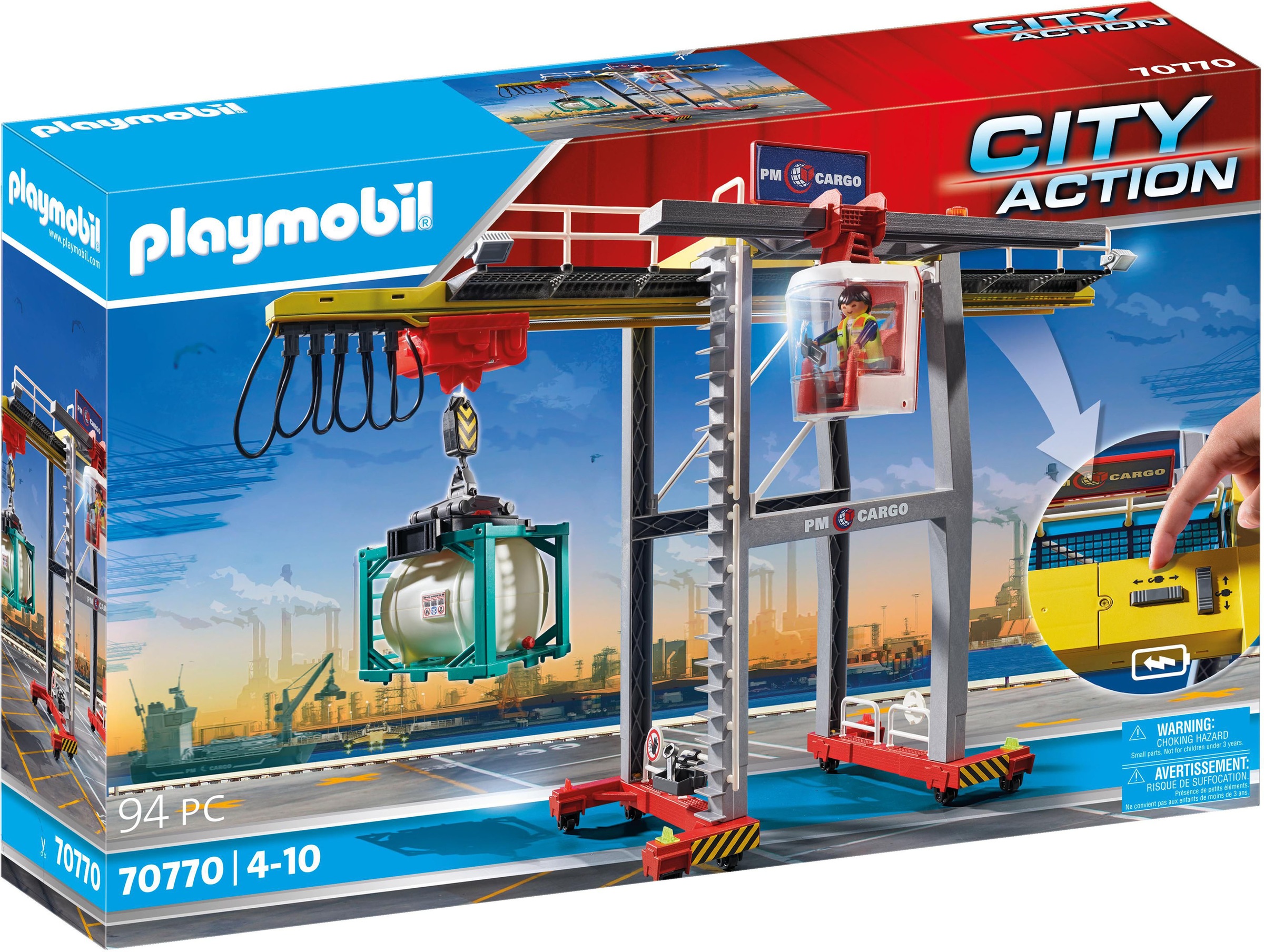 Image of Playmobil® Konstruktions-Spielset »Portalkran mit Containern (70770), City Action«, (94 St.), Made in Germany bei Ackermann Versand Schweiz