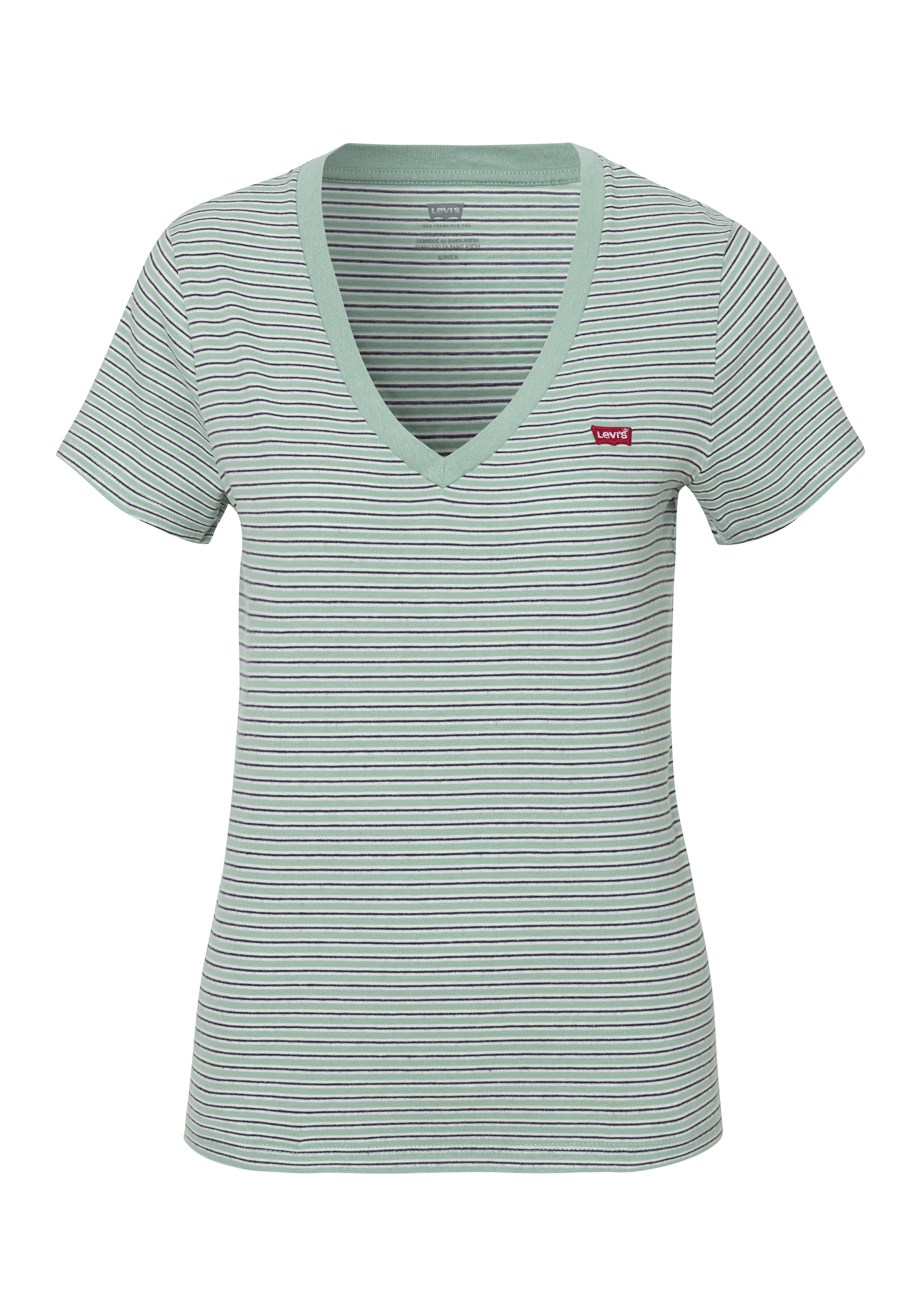 Levi's® V-Shirt »PERFECT VNECK«, mit Mini-Batwing-Logostickerei