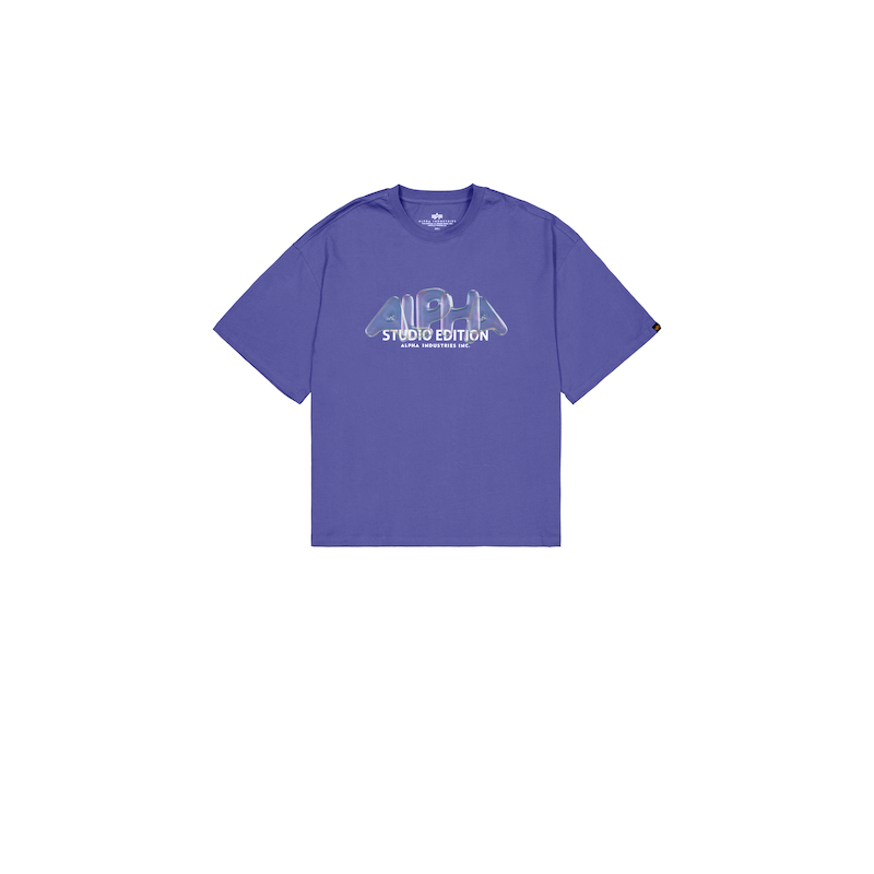 Alpha Industries , T-Shirt »Studio Edition Vibe T-Shirt« , lila , XXL , Single Jersey Stoff