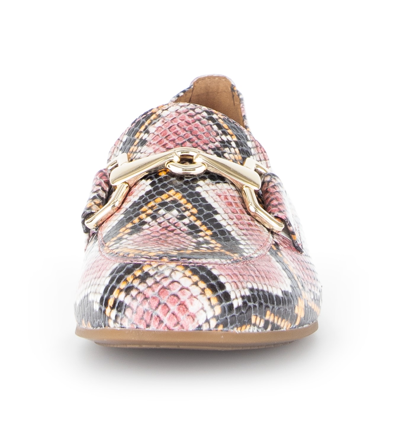 Gabor Slipper  Blockabsatz, Businessschuh mit goldfarbenem Schmuck-Zierriegel