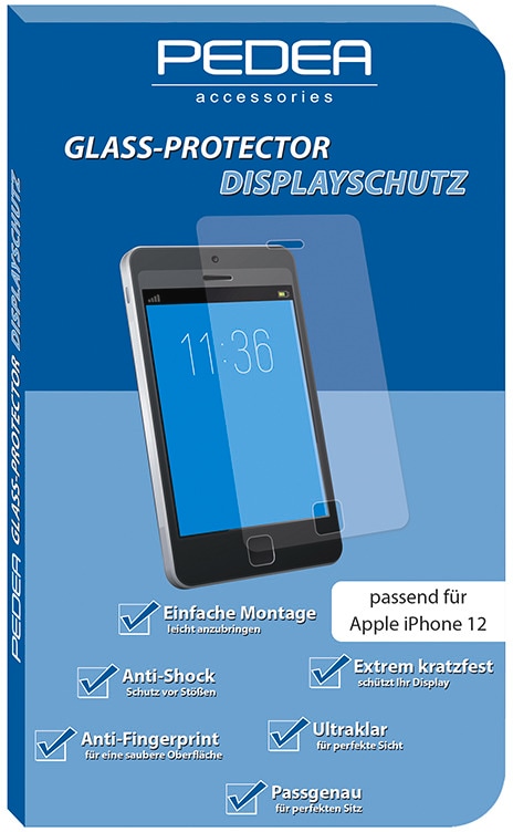 PEDEA Displayschutzglas »Display-Schutzglas - iPhone 12«