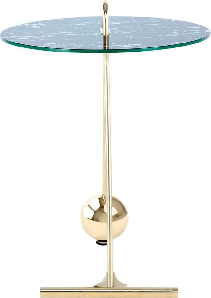 Kayoom Beistelltisch »Pendulum 525, mit runder Tischplatte«, (1 St.), Marmoroptik, Gestell im Pendel-Design, praktisch tragbar