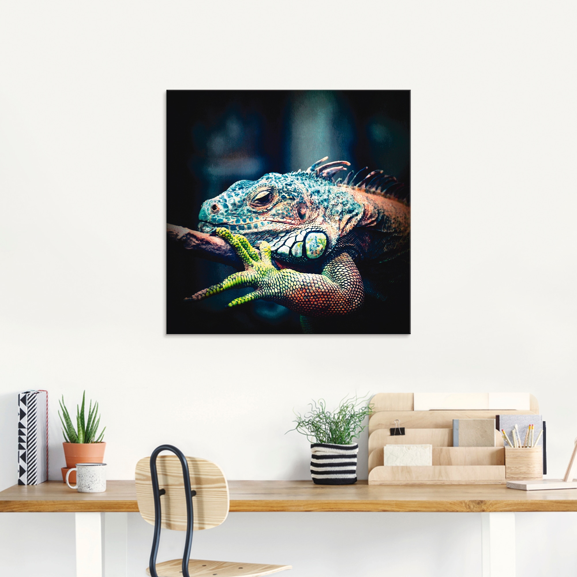 Artland Glasbild »Leguan«, Reptilien, (1 St.), in verschiedenen Grössen