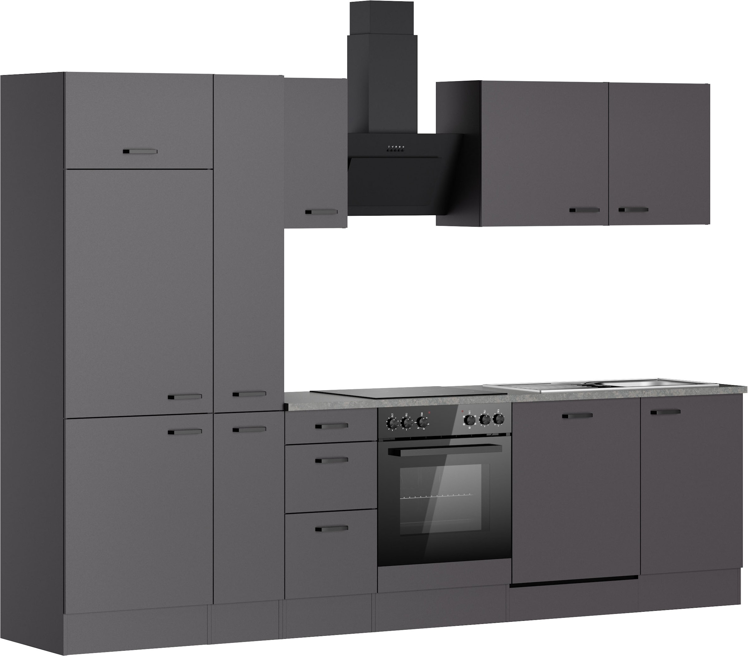 OPTIFIT Kitchenette »OPTImulti« Breite 300 cm, wahlweise mit E-Geräten und Edelstahlspüle