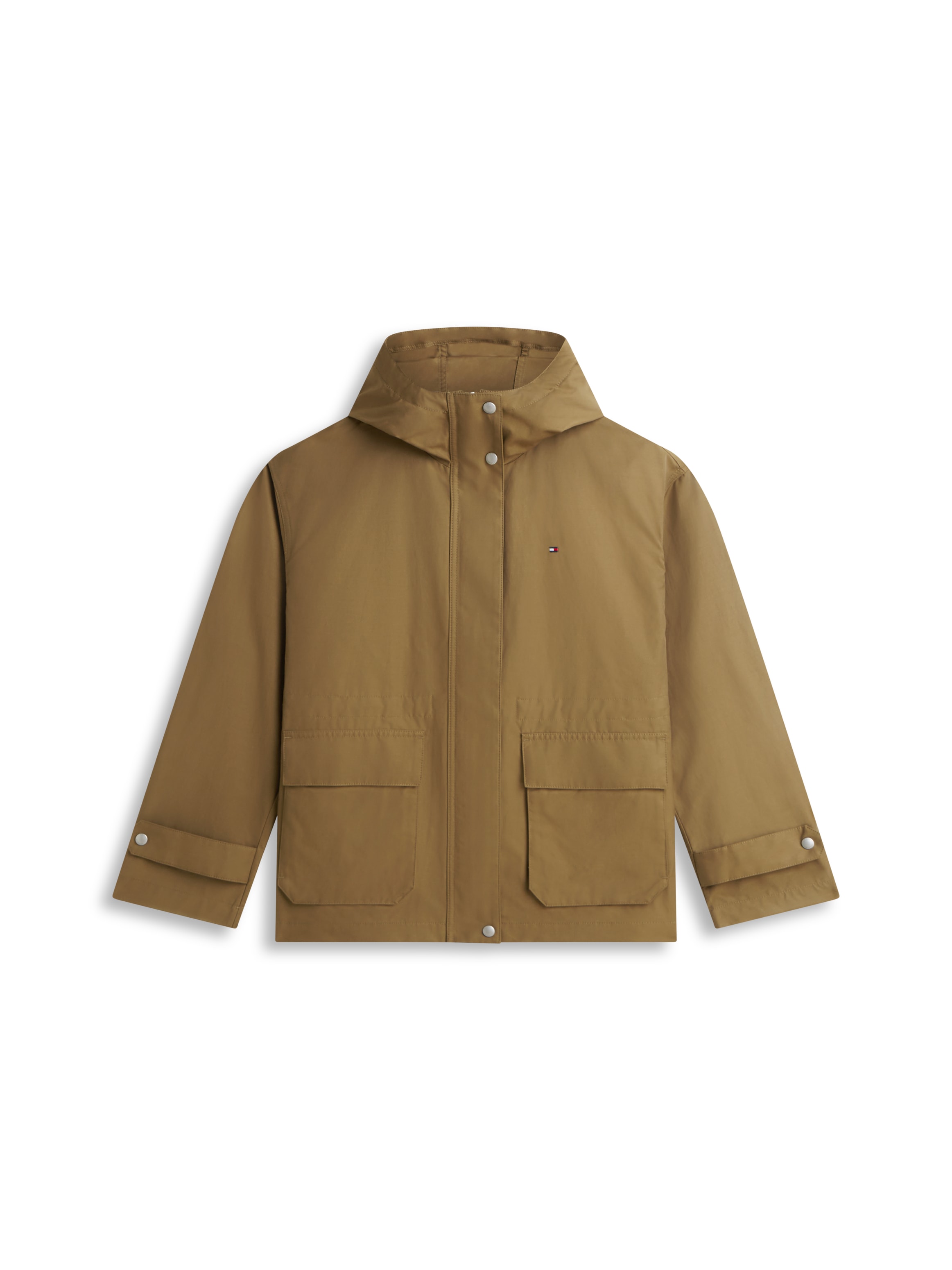 Tommy Hilfiger Veste d'extérieur »COTTON NYLON UTILITY SHORT PARKA« mit Kapuze mit verdecktem Reissverschluss