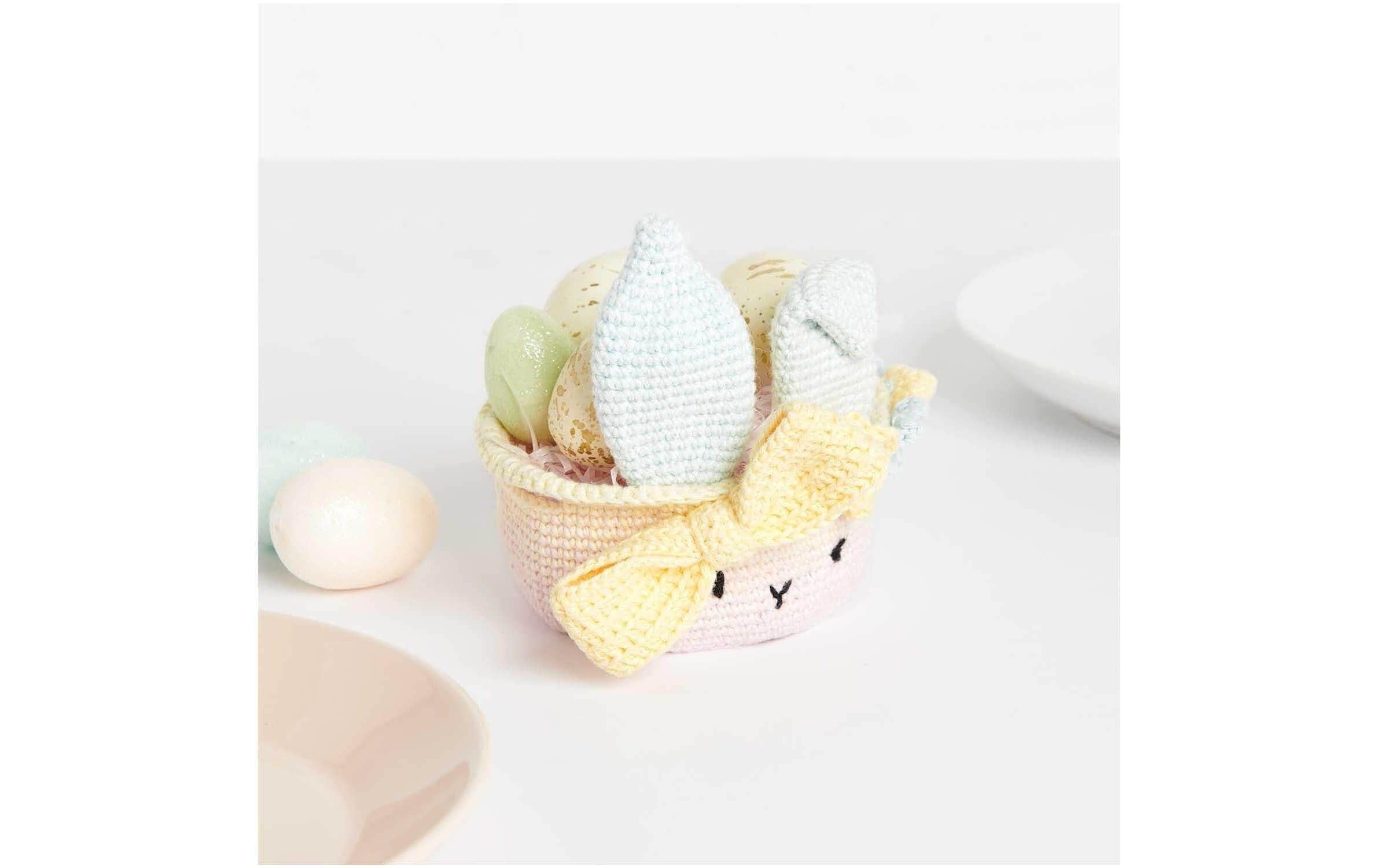 Rico-Design Verlag Set créatif »Häkeln Ricorumi Osterkörbchen, Pastell«