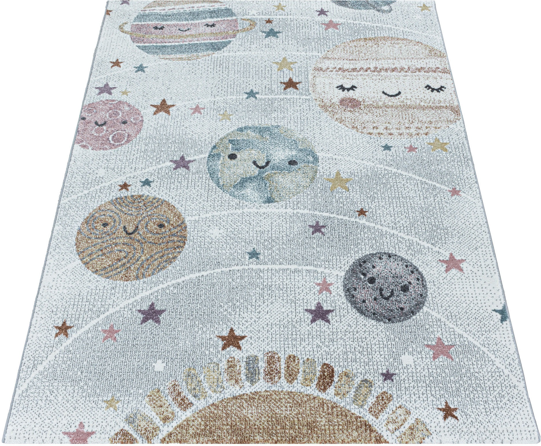 Image of Ayyildiz Teppiche Kinderteppich »FUNNY 2105«, rechteckig, 11 mm Höhe, Kinder Mond Sterne Motivteppich bei Ackermann Versand Schweiz