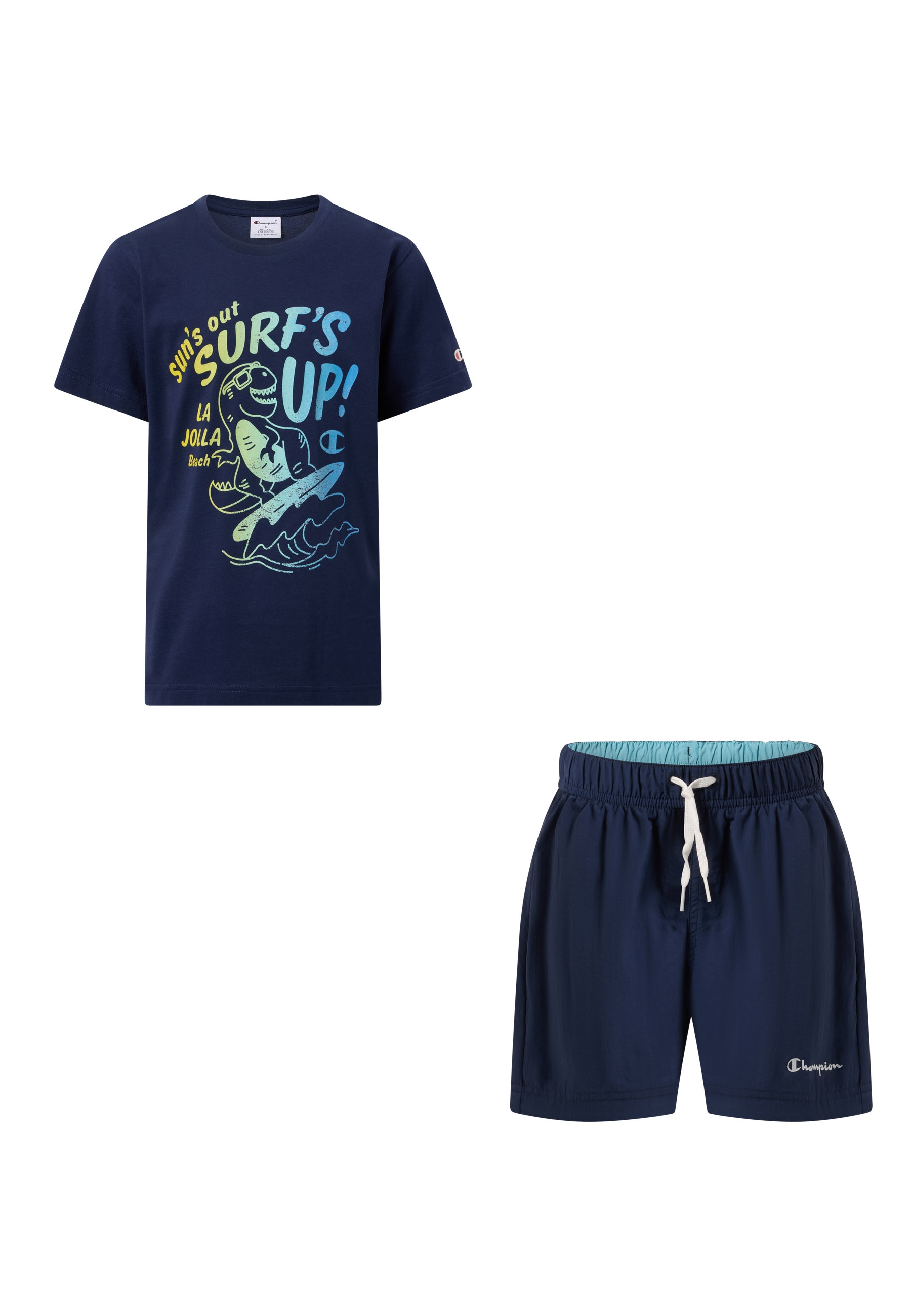 Champion T-Shirt & Shorts »Kids' Beach Set« 2 für Kinder und Jugendliche geeignet, aus Baumwolle