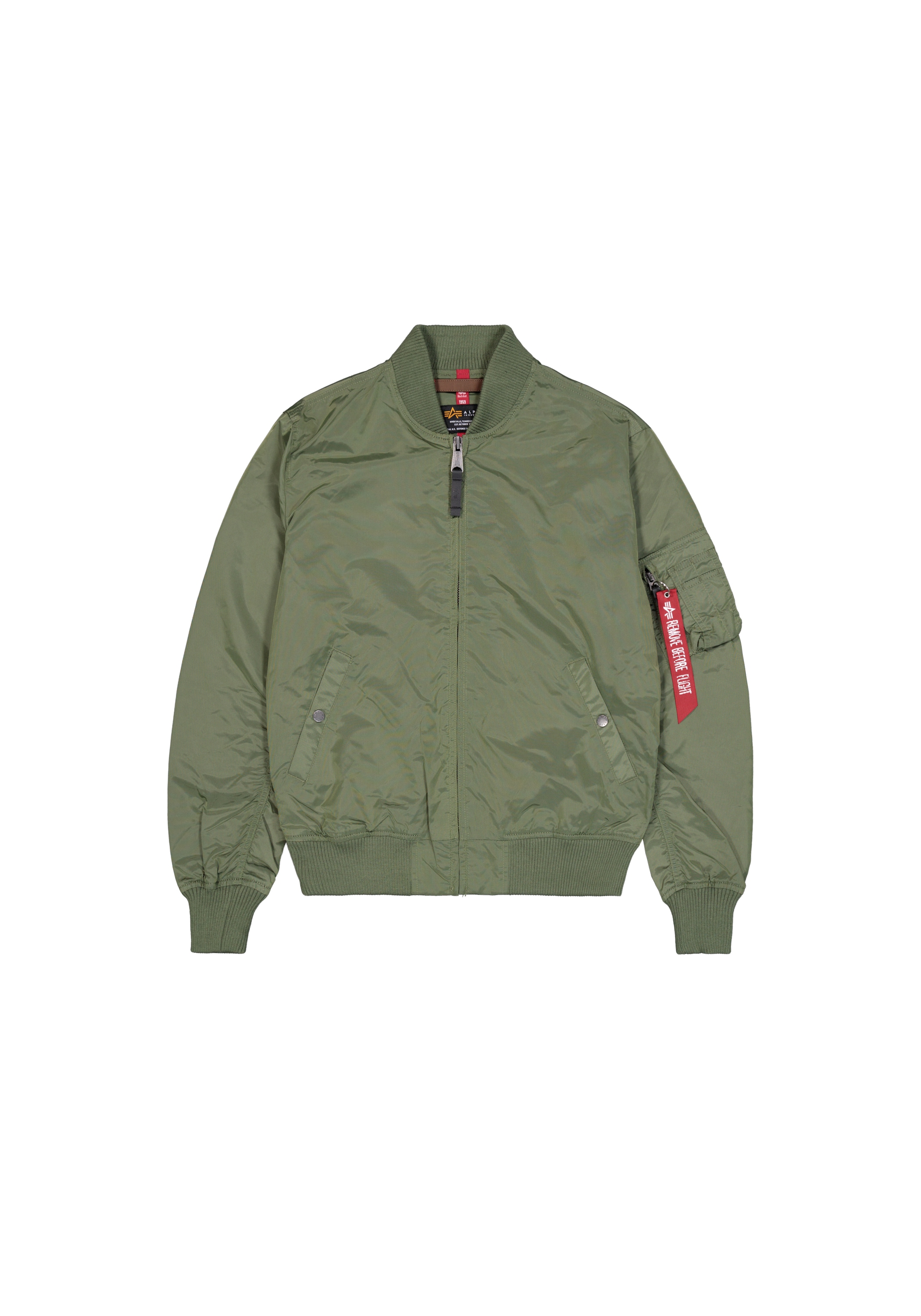 Alpha Industries , Bomberjacke »MA-1 TT Light« , grün , M , Flight Nylon Stoff