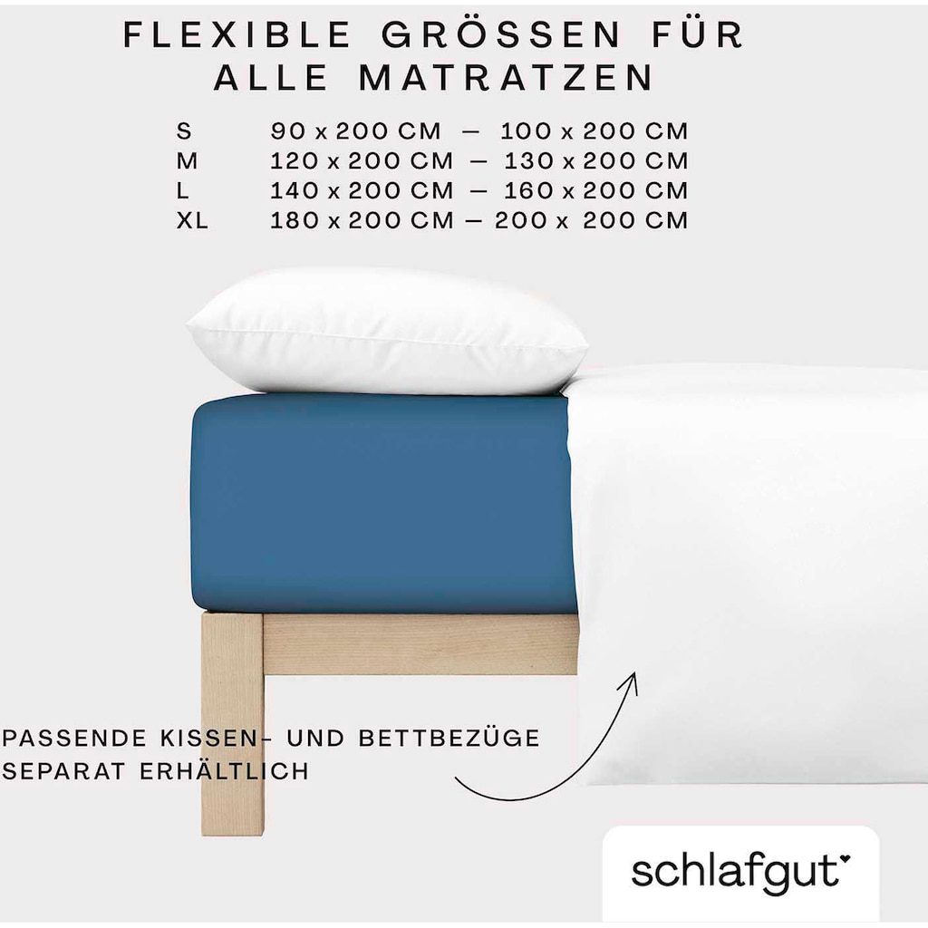 Schlafgut Spannbettlaken »CASUAL u.a. in Gr. 90x200, 140x200 oder 180x200 cm, 100% Bio-Baumwolle«