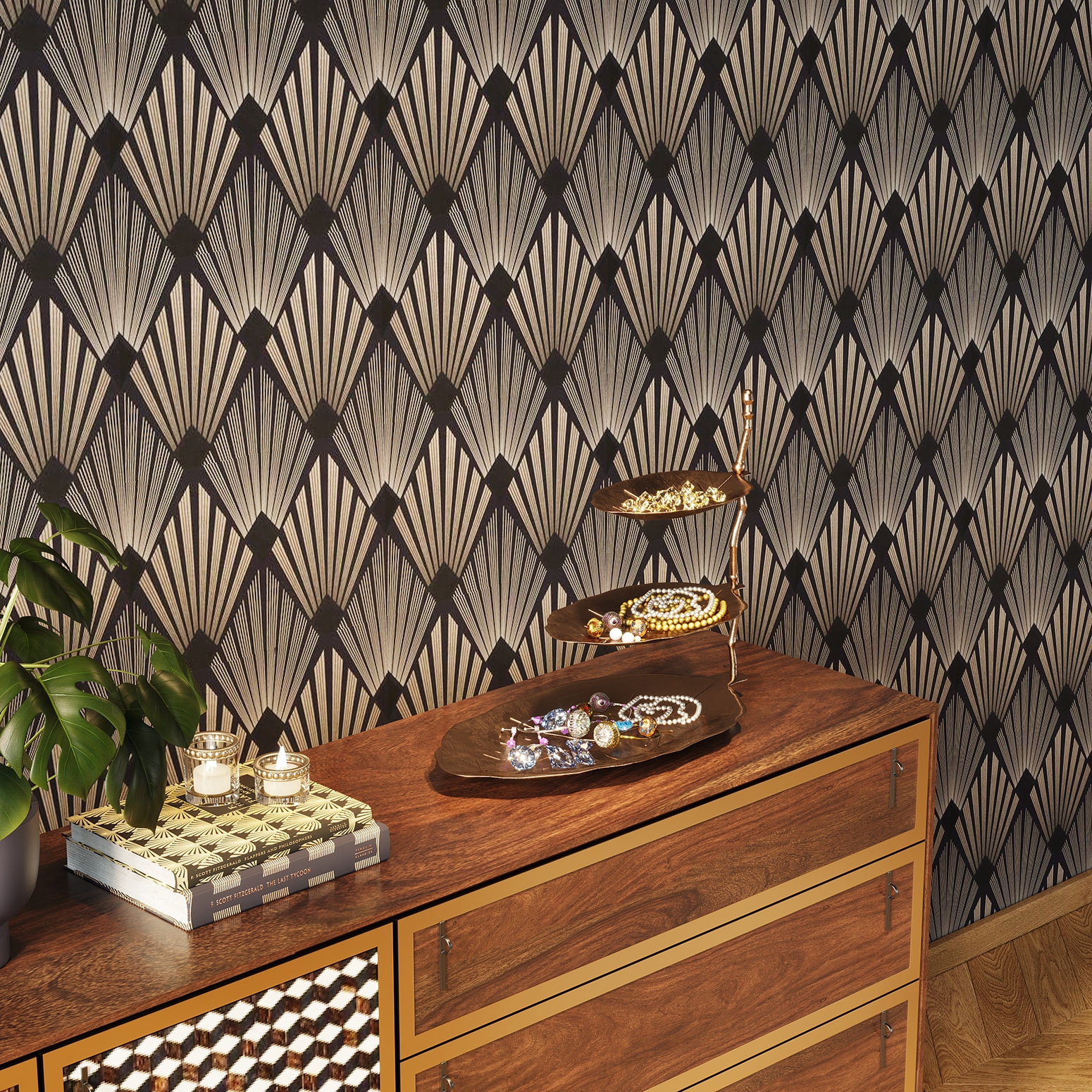 Kare Design Etagere »Deko Etagere Leaf Gold«