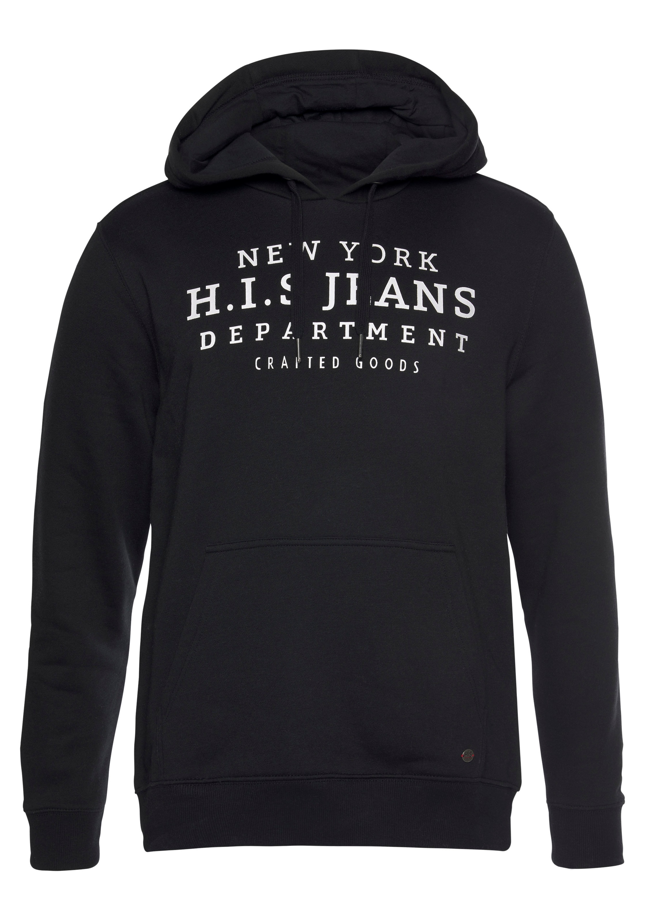 H.I.S Kapuzensweatshirt, mit Print und Badge, Kapuze, für sportliche Outfits