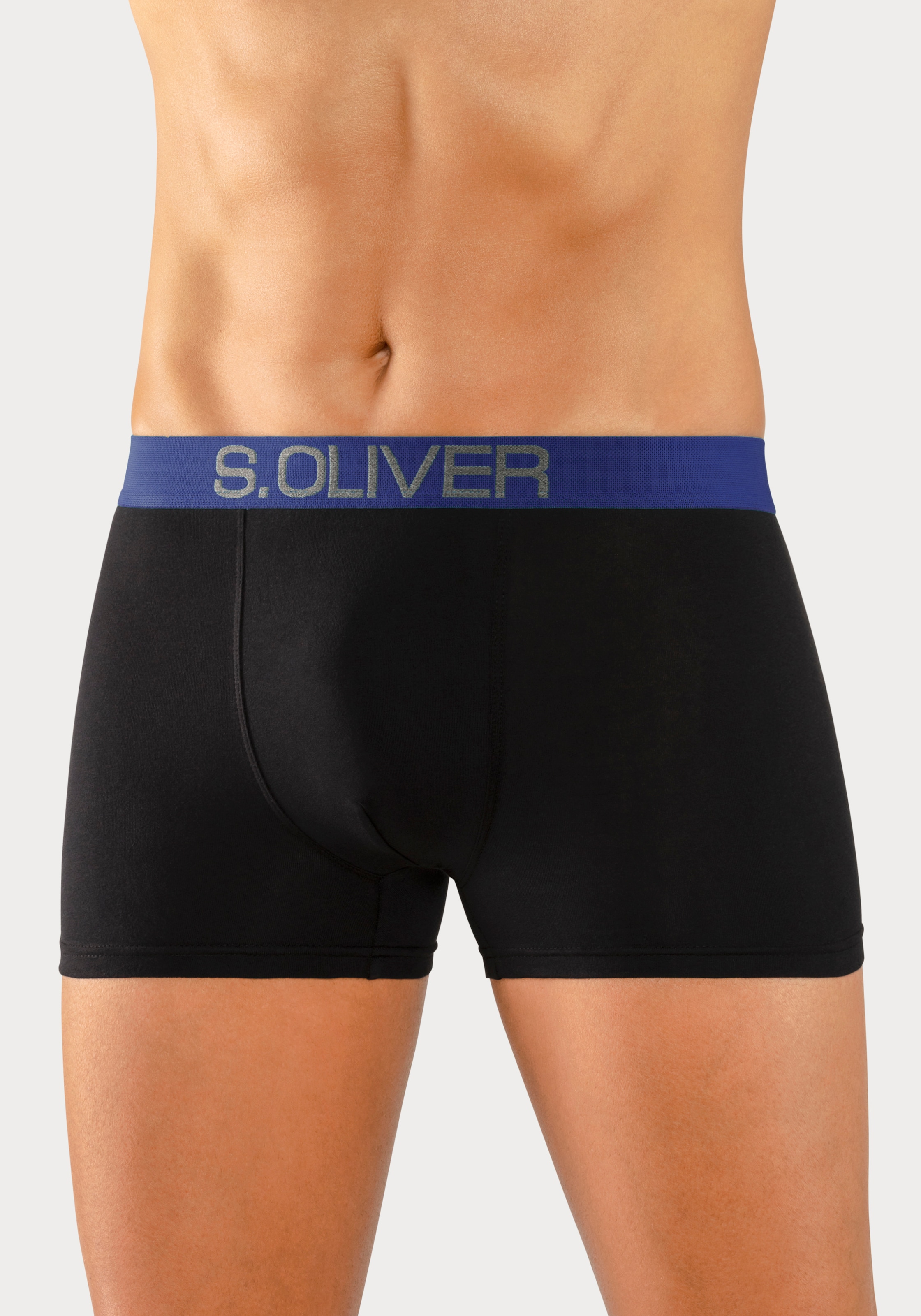 s.Oliver Boxer, (Packung, 4 St.), mit kontrastfarbenem Webbund