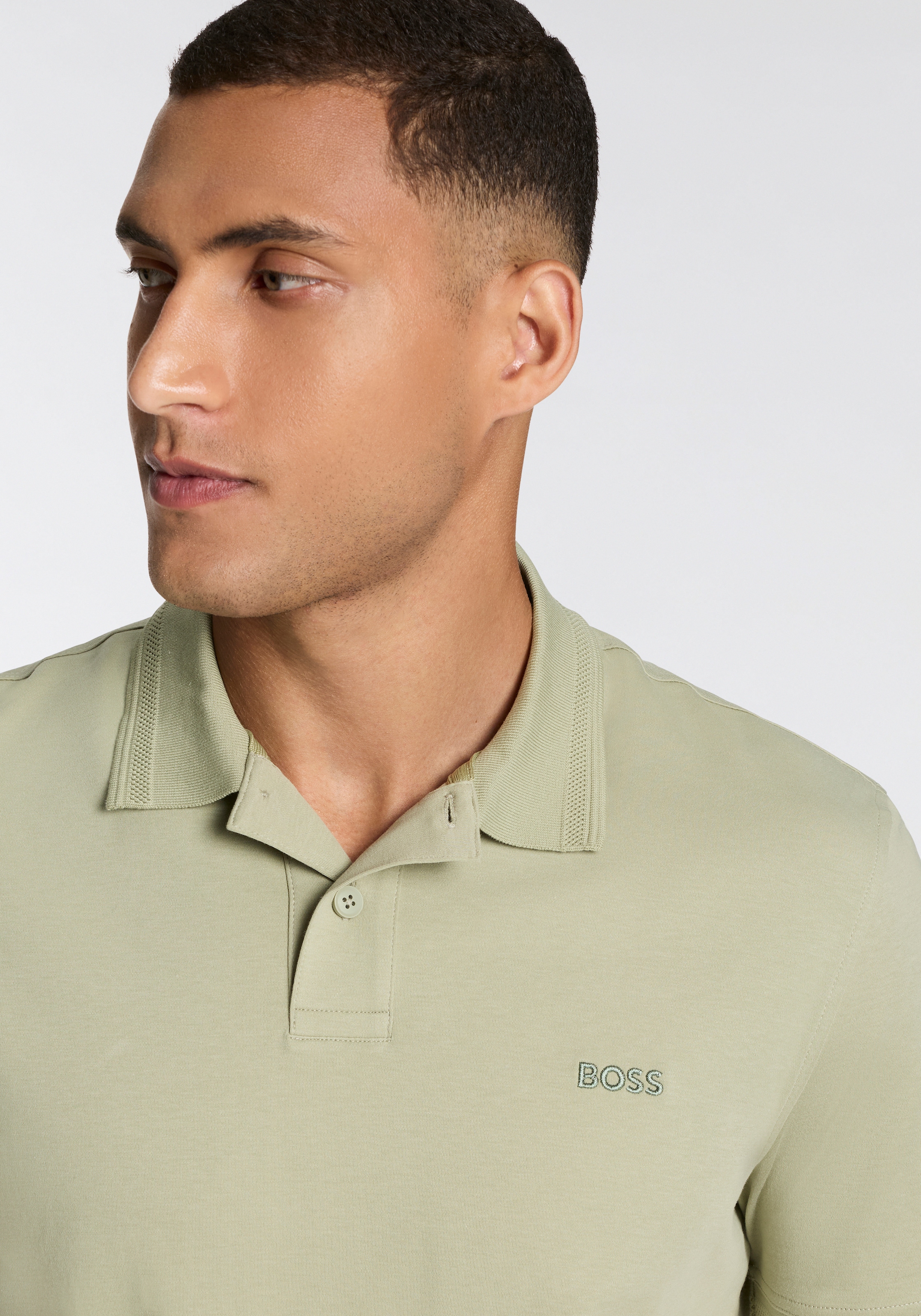 BOSS ORANGE Poloshirt »Pe Interlock« aus Baumwoll-Piqué mit Logo-Print Regular