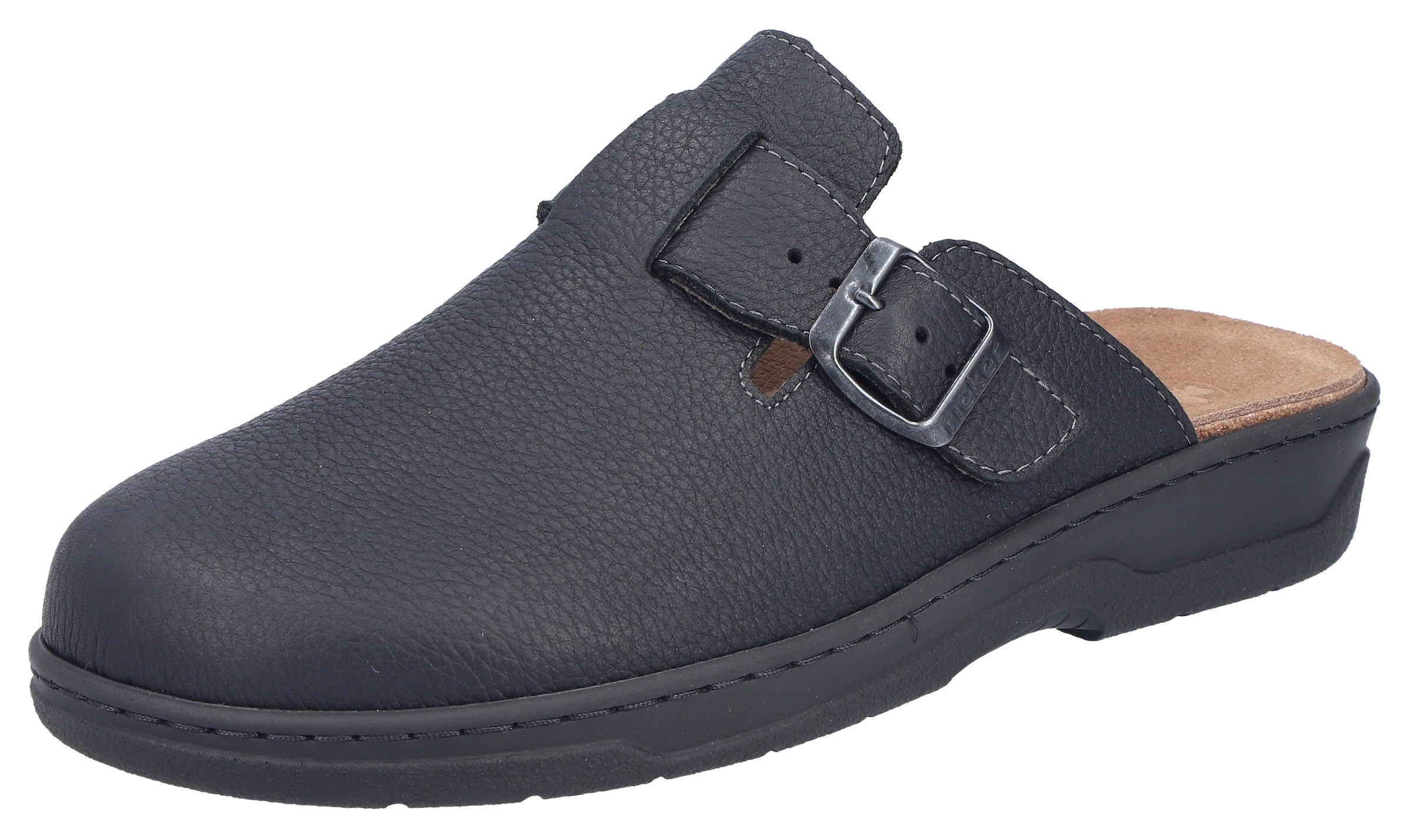 Image of Rieker Clog Pantolette, Schlupfschuh, Hausschuh mit herausnehmbarem Fussbett