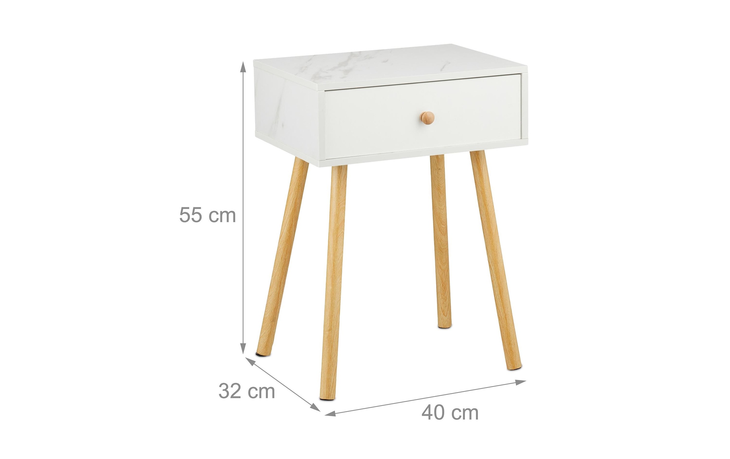 relaxdays Table de nuit »55 x 40 x 32 cm«