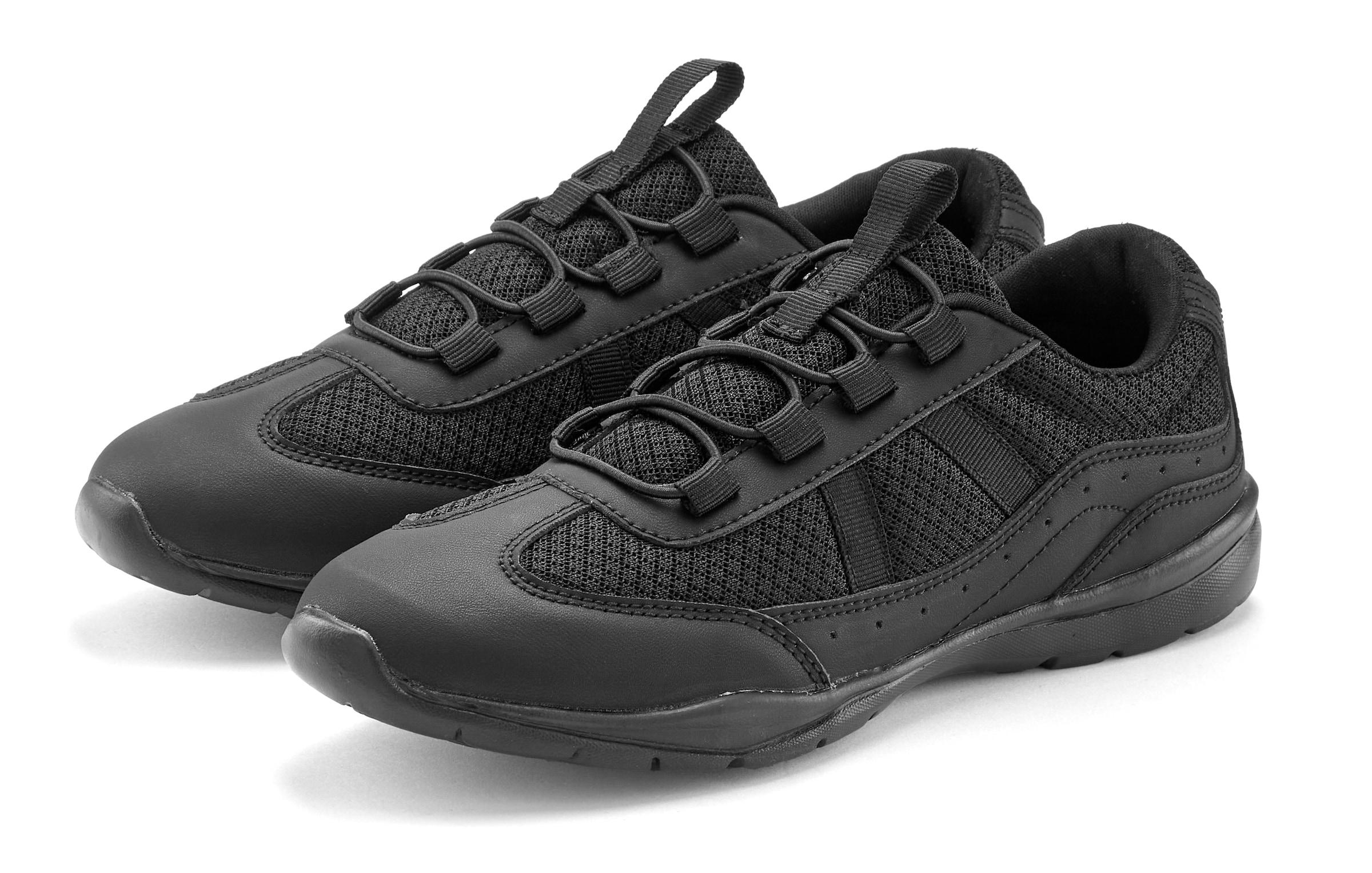 Image of LASCANA Sneaker "Freizeitschuh, Halbschuh, Turnschuhe, Slip-On-Sneaker," zum Reinschlüpfen mit elastischen Schnürbändern VEGAN