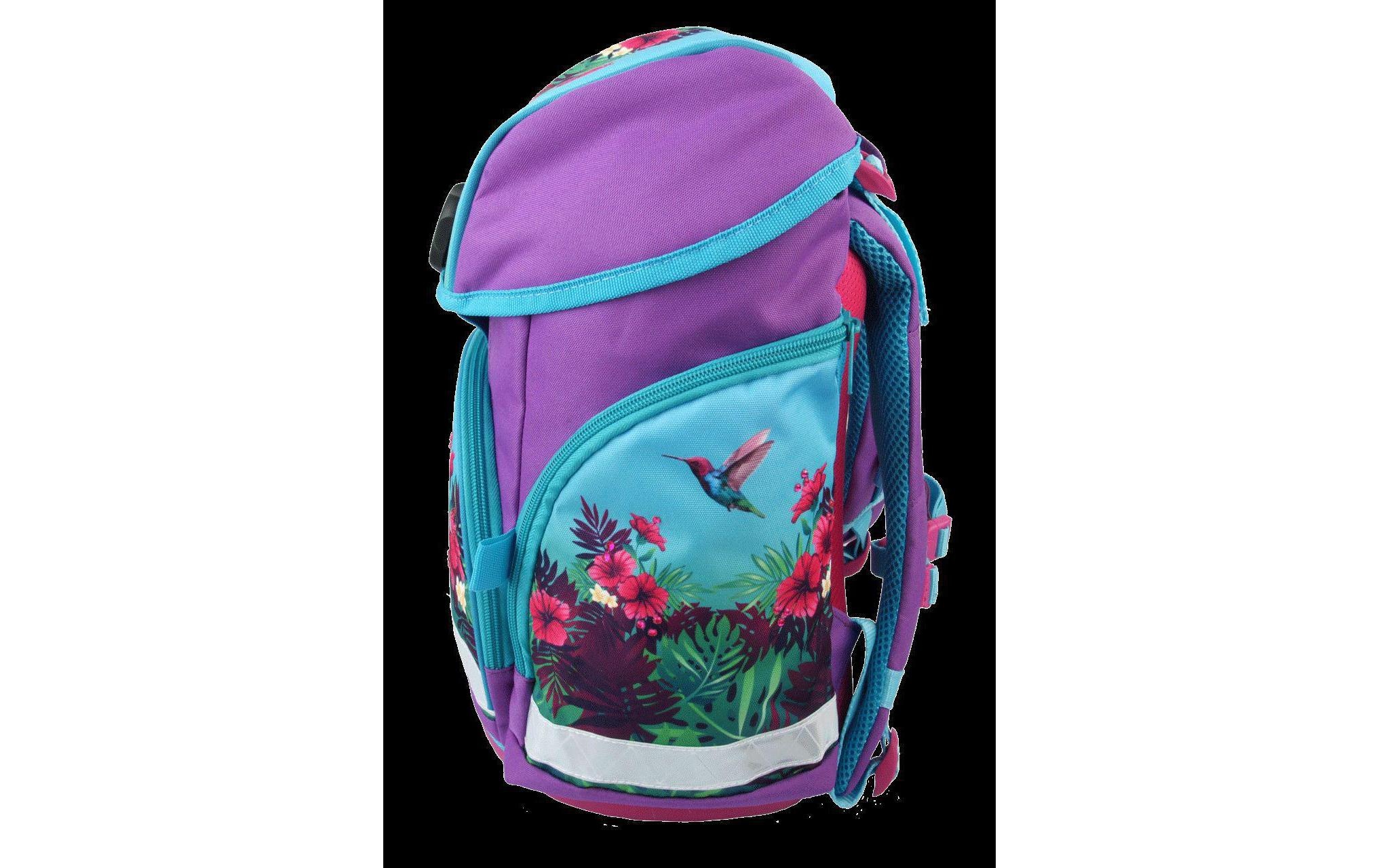 Funki Schulranzen »Blume, Vogel«, Inhalt: Schulrucksack, Schüleretui gefüllt mit Faber-Castell-Produkten