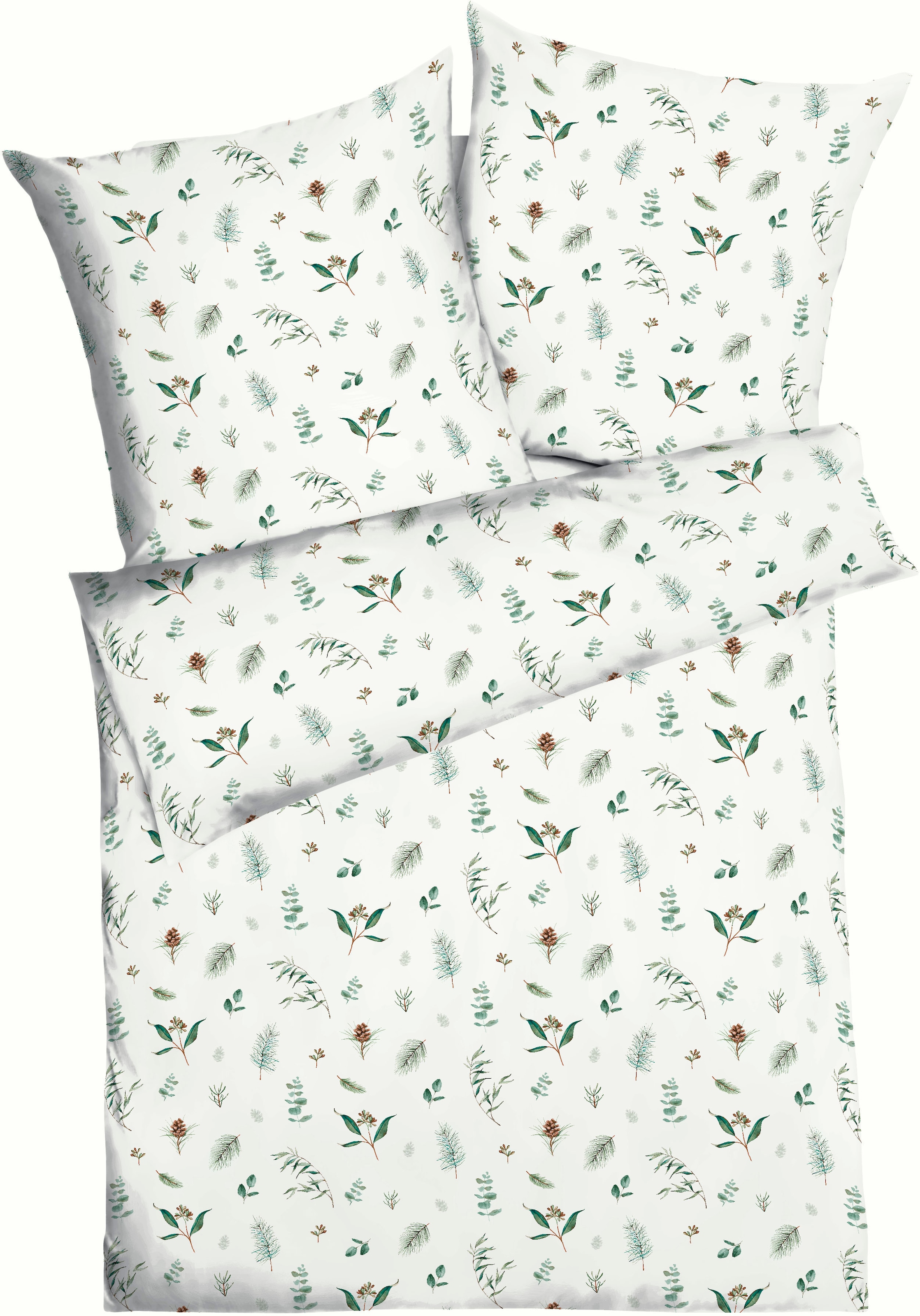 Image of Kaeppel Bettwäsche "Winter Greens" 2 Stk. mit Blättern
