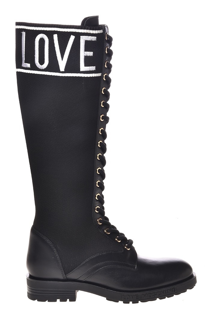 Image of LOVE MOSCHINO Schnürstiefel, mit kontrastfarbigen Logodruck bei Ackermann Versand Schweiz
