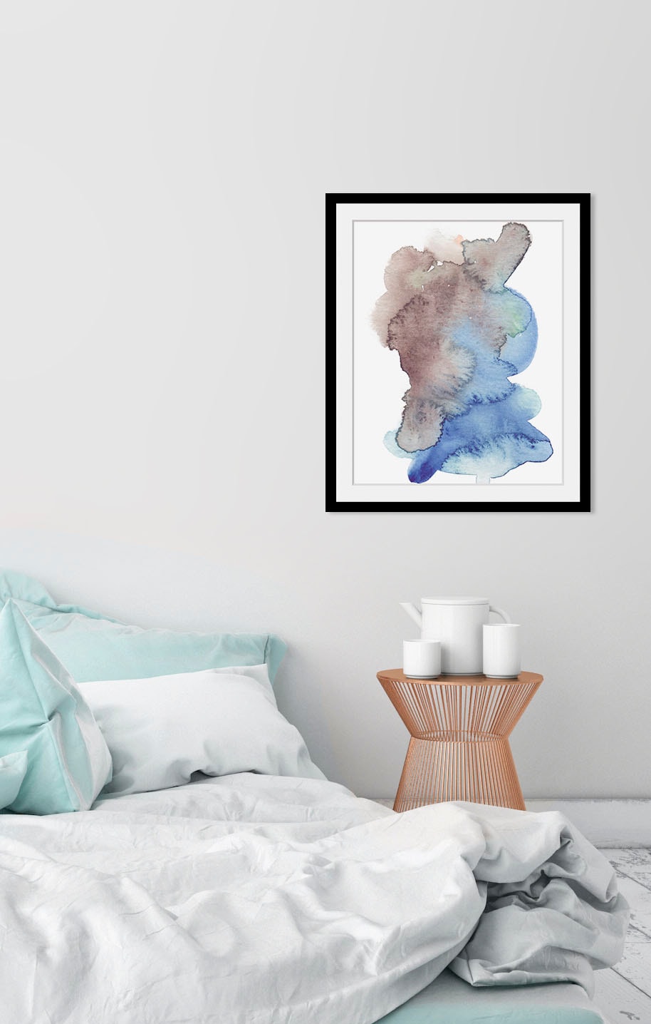 Image of queence Bild "Wlad" Abstrakt Figuren Gemälde Kunst 1 Stk. tlg. HD Premium Poster-Druck inkl. Holzrahmen