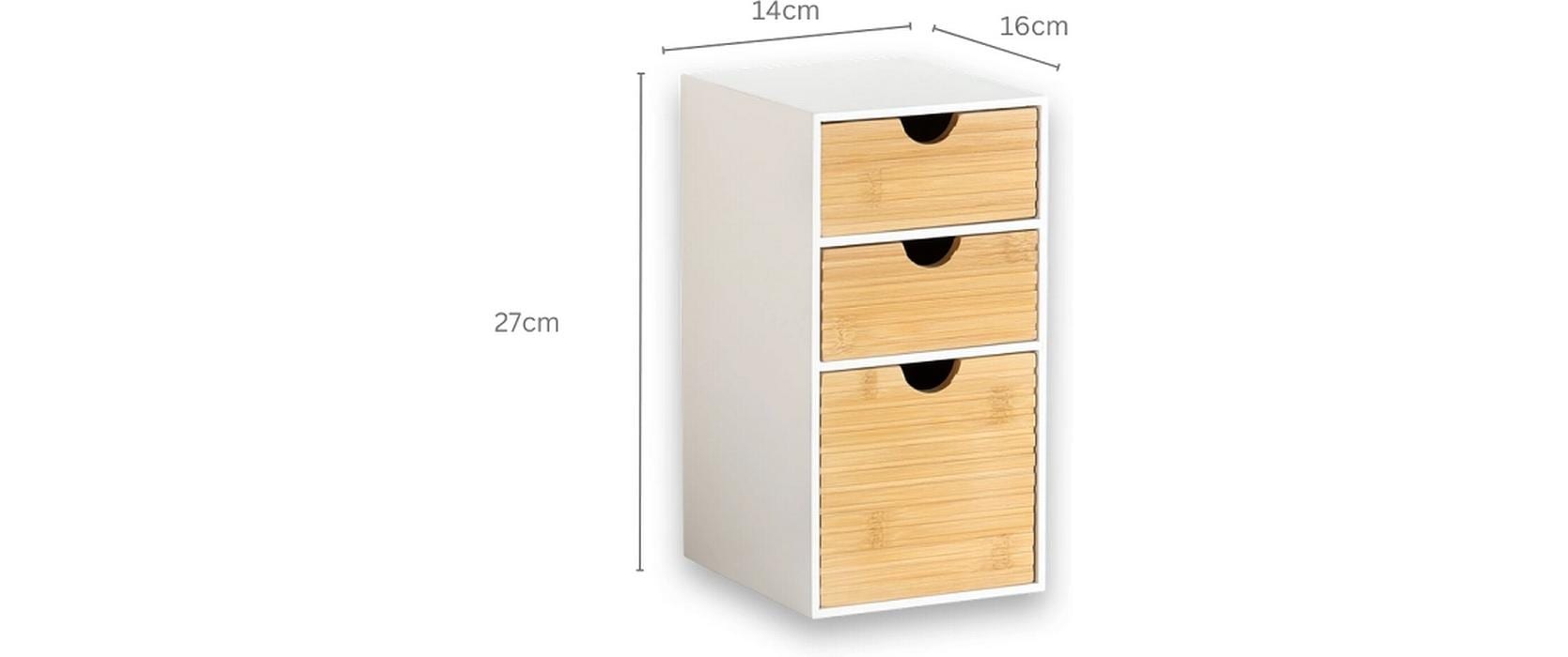KESPER® Kiste »Küchenregal, Aufbewahrungsbox, FSC®-zertifiziert« Mini-Kommode mit 3 Schubladen