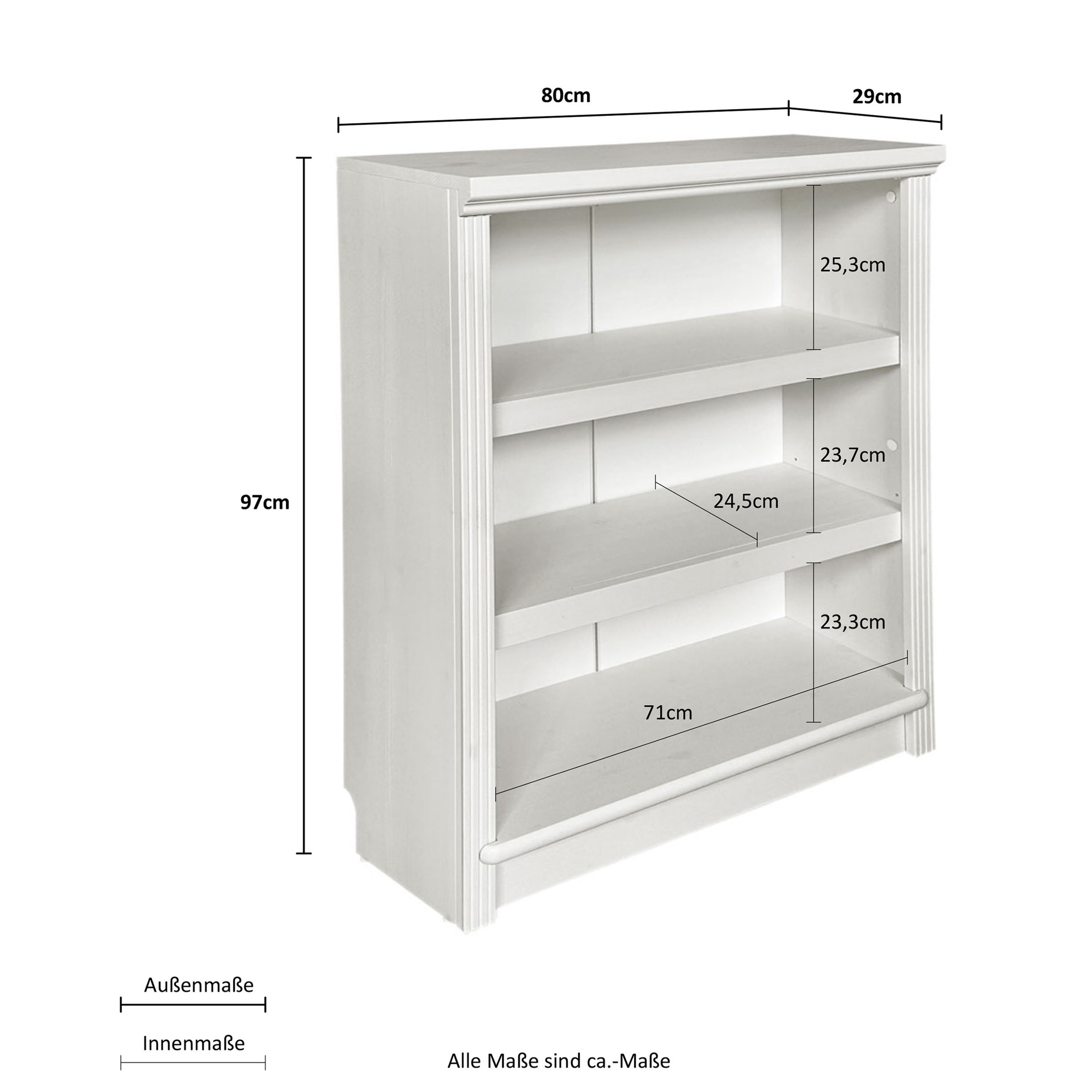 Home affaire Standregal »Soeren«, aus massiver Kiefer, in 2 Breiten, Tiefe 29 cm, FSC®-zertifiziert
