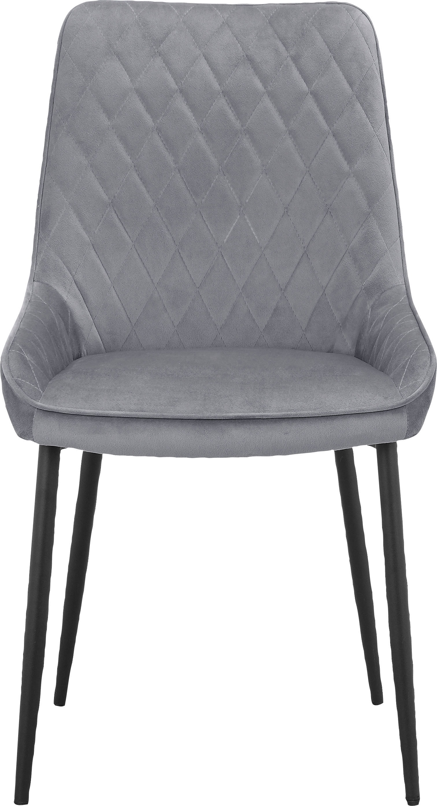 Leonique Esszimmerstuhl »Tournebu«, 2 St., Veloursstoff, Sitz und Rücken gepolstert, Velourstoff mit Steppung, Sitzhöhe 45 cm