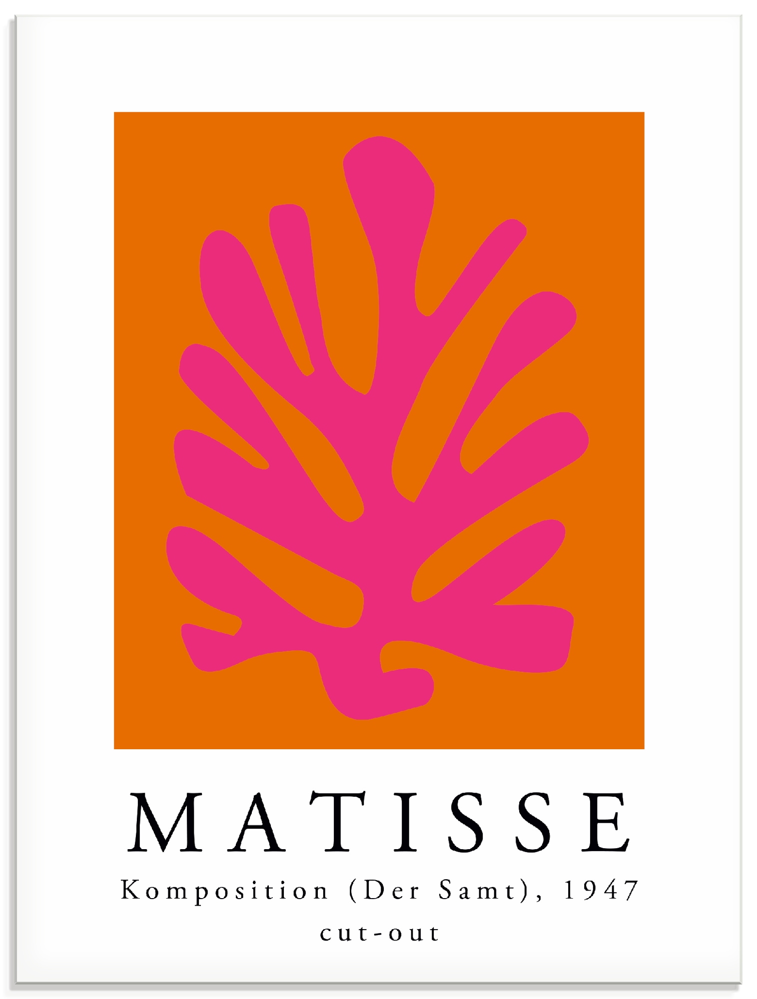 Image of Artland Glasbild "Matisse Komposition - cut-out pink" Muster 1 Stk. tlg. in verschiedenen Grössen