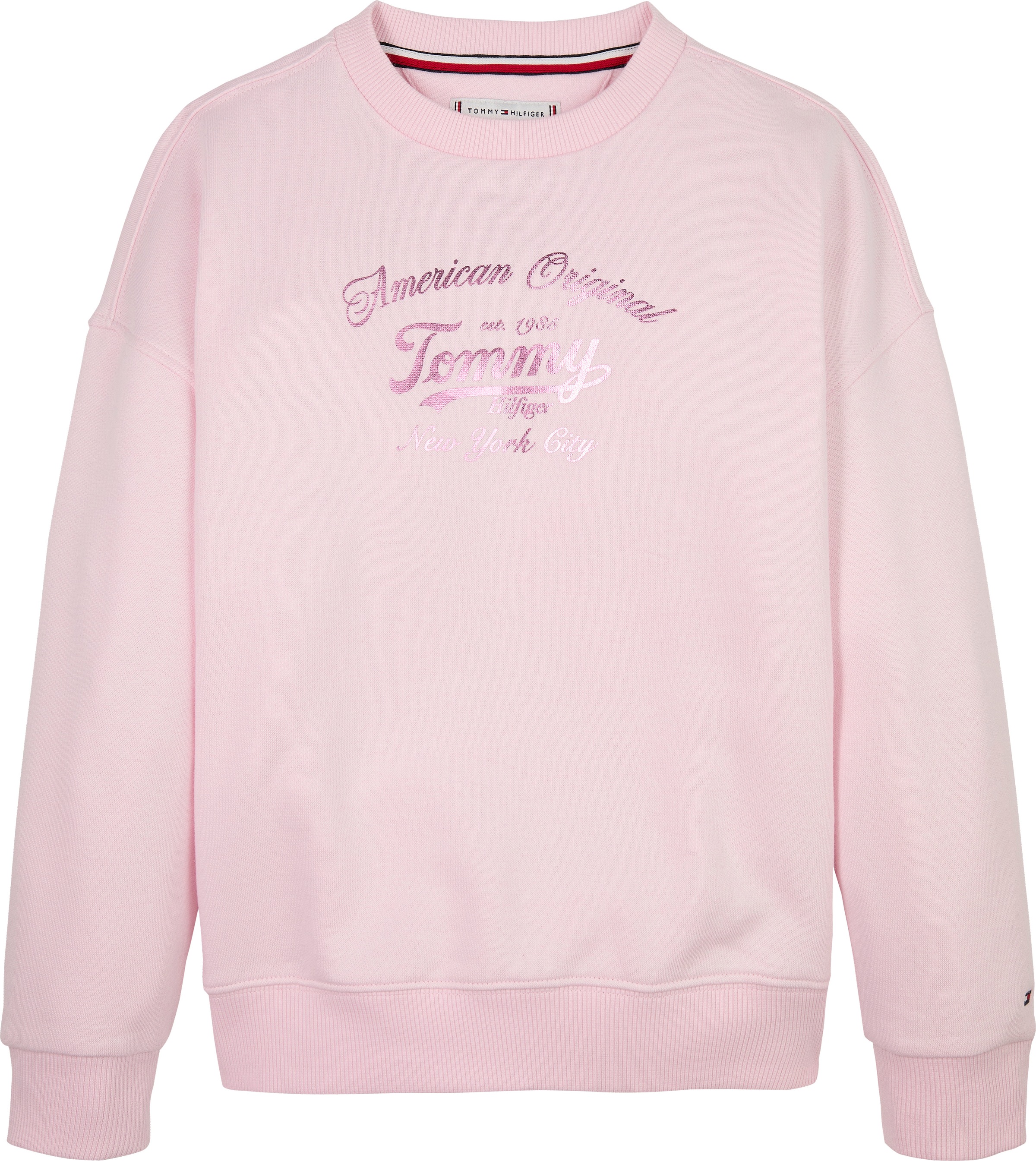 Tommy Hilfiger Sweatshirt »TOMMY SCRIPT SWEATSHIRT«, für Kinder bis 16 Jahre, mit glänzendem Druck