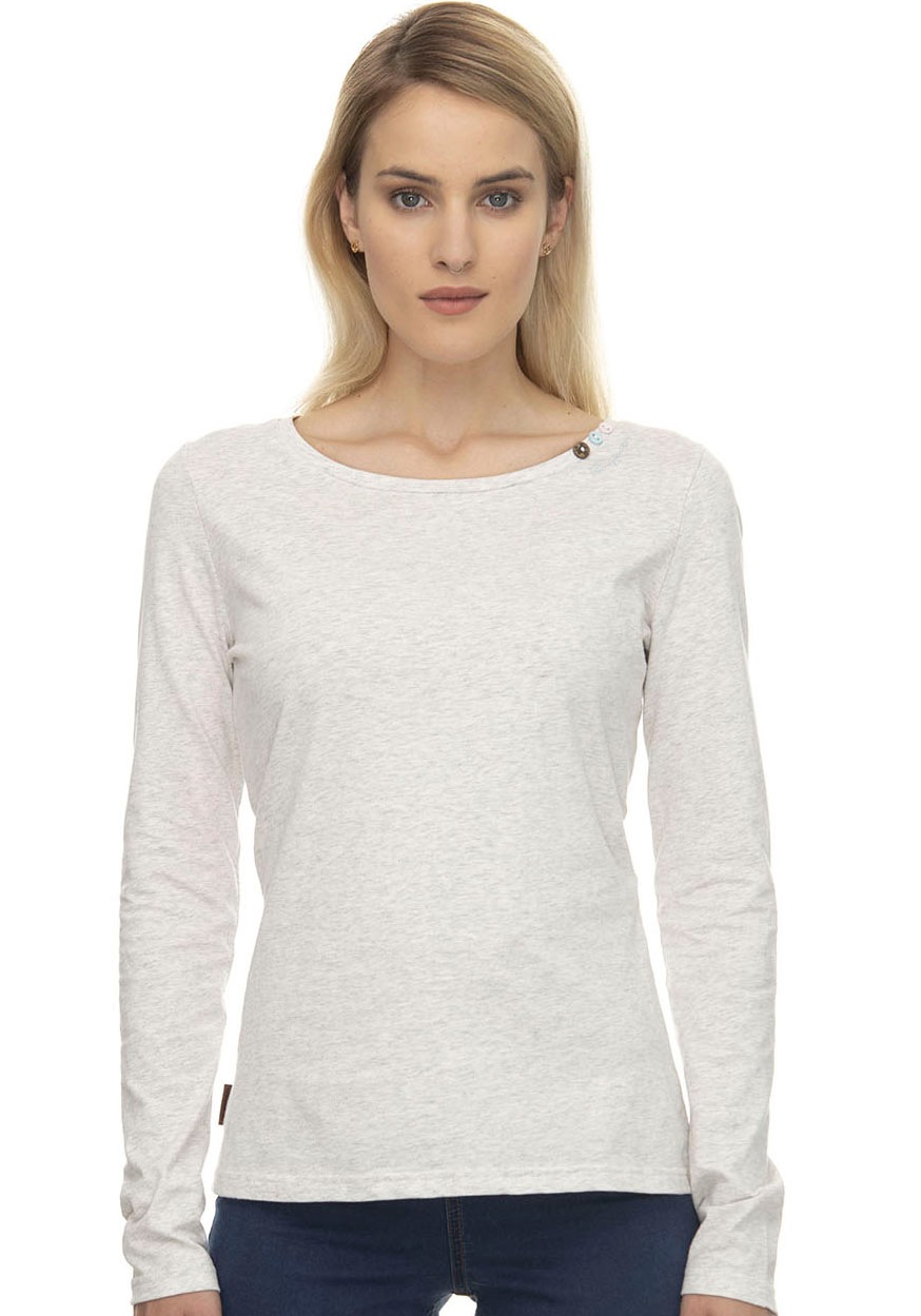 Image of Ragwear Langarmshirt »FLORAH LONG«, mit kleiner Zierknopf-Leiste bei Ackermann Versand Schweiz