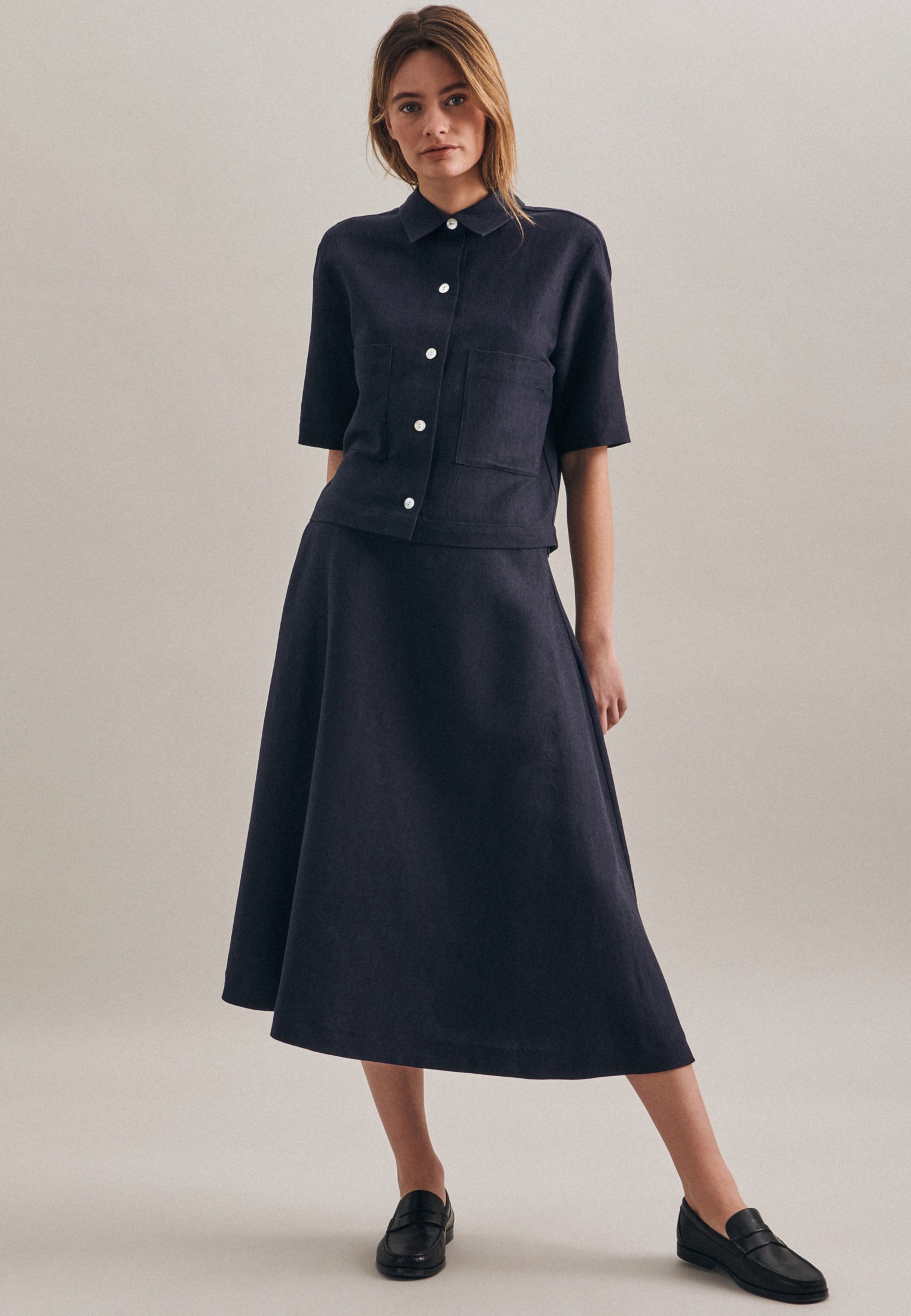 Image of seidensticker Outdoorbluse »Schwarze Rose«, Kurzarm Kragen Uni bei Ackermann Versand Schweiz