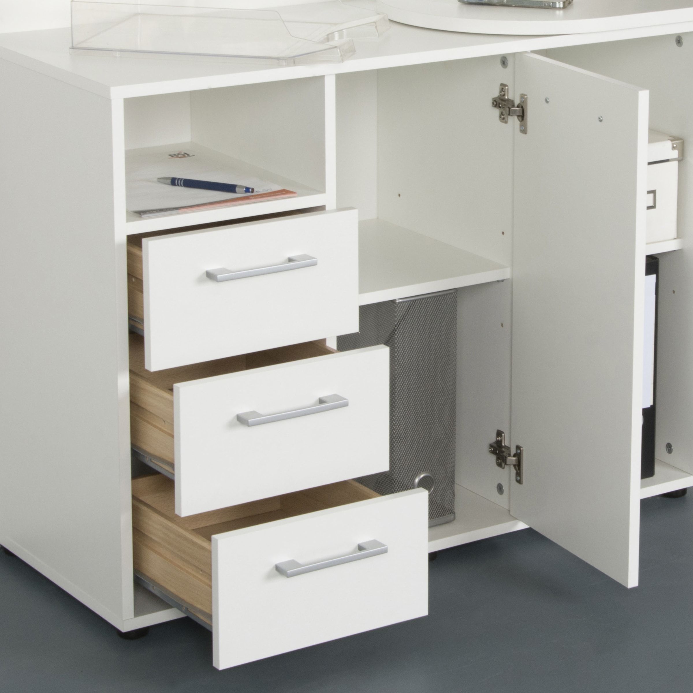 VOGL Möbelfabrik Schreibtisch »1246 mit schwenkbarer Tischplatte«, platzsparend, Breite 98-149 cm, Made in Germany