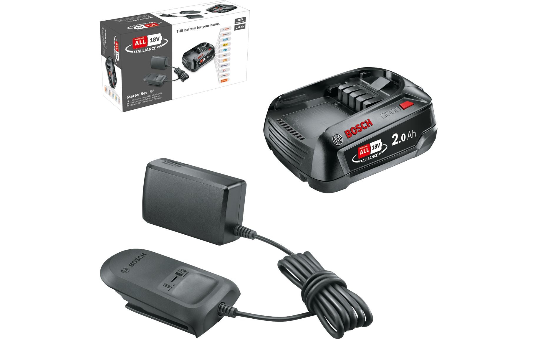 BOSCH Akku »Set 18 V, 2Ah+AL18 V-20«, 18,0 V