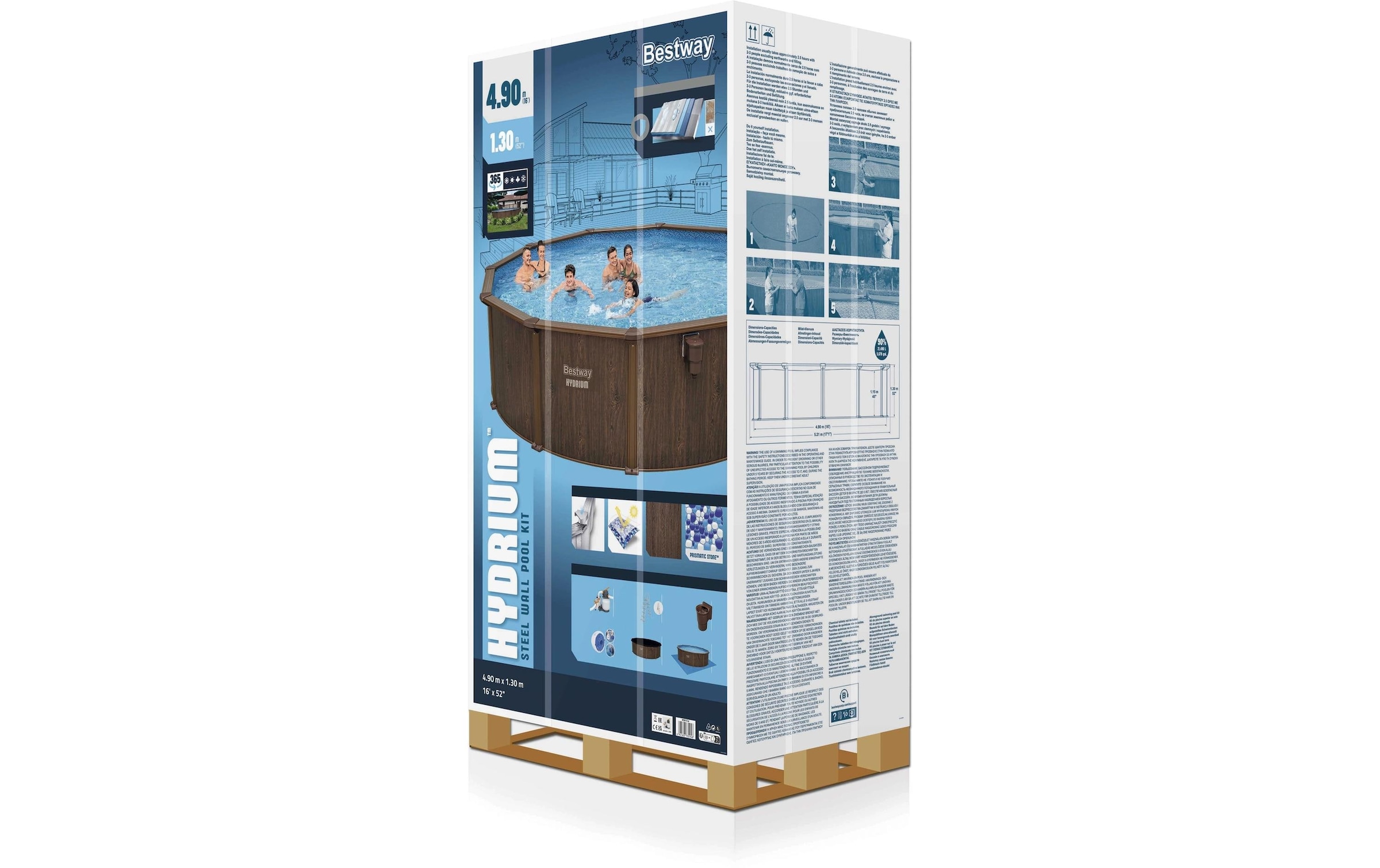 Bestway Piscine »Hydrium Komplett-Set 488 x 132 cm«