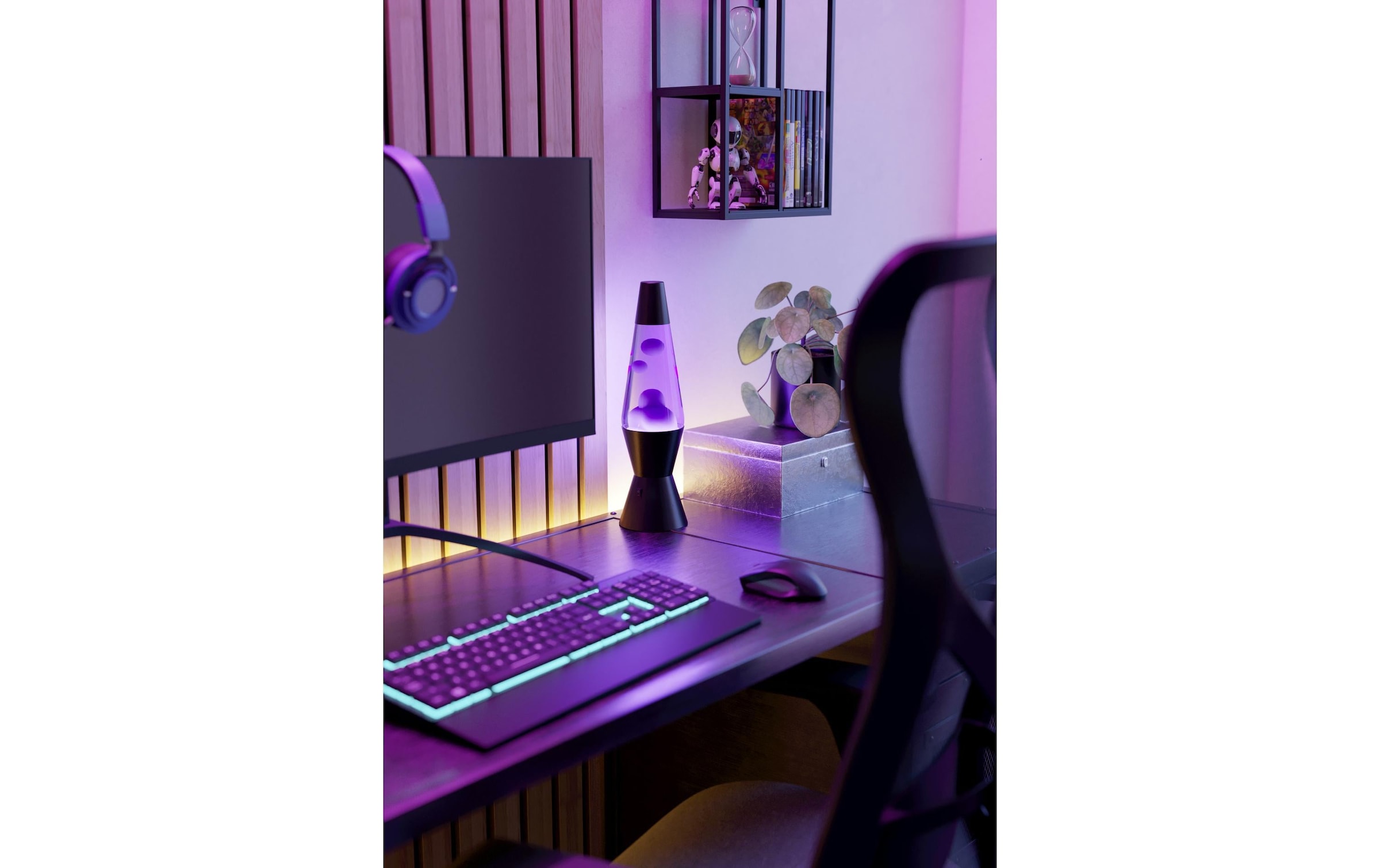 EGLO Lampe de table »Tischleuchte 3000K Lava« Module LED blanc chaud