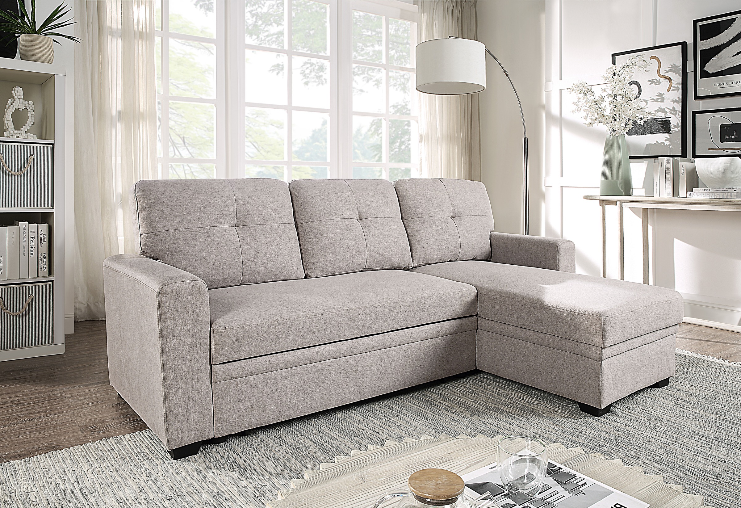 Image of ATLANTIC home collection Ecksofa "Gerrit L-Form, B: 216 cm" mit Bettfunktion & Bettkasten