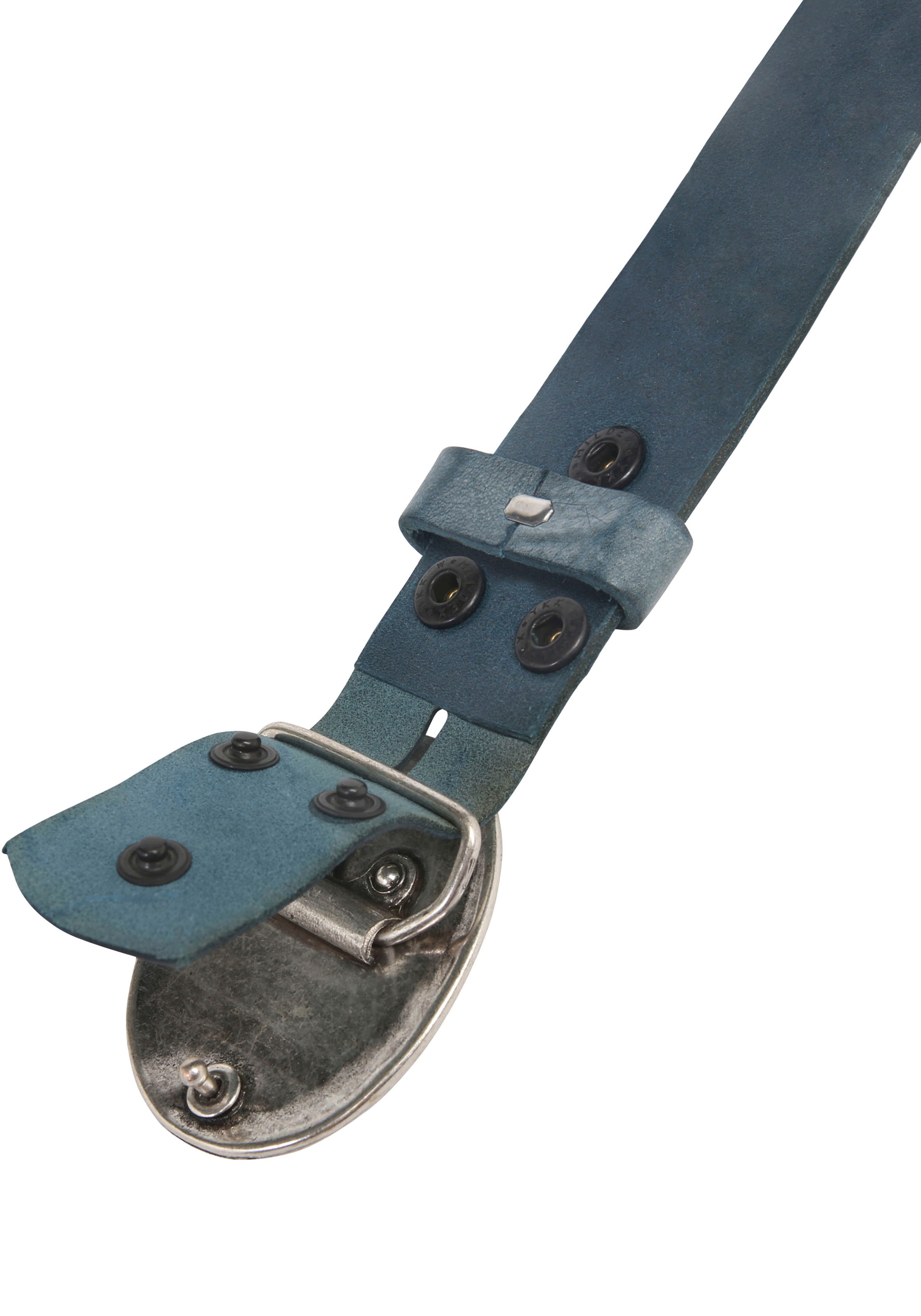 Rettungsring Gürtel Ceinture en cuir mit austauschbarer Schliesse »Blume Schnörkel«