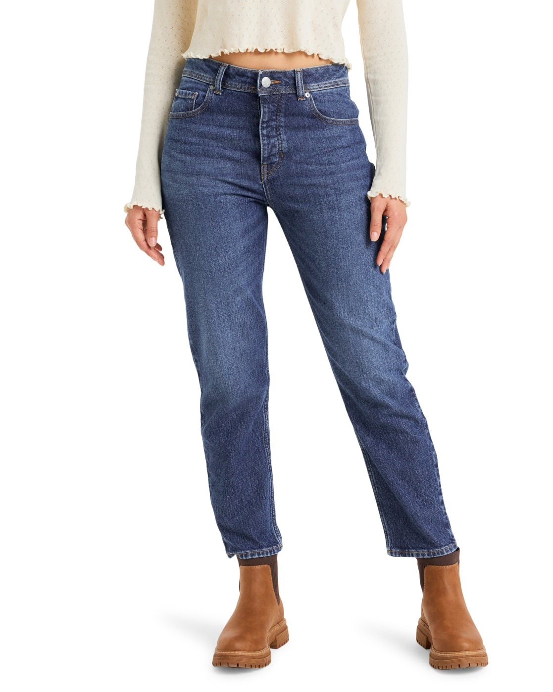 Image of Roxy Relax-fit-Jeans "Patti Straight Mid"