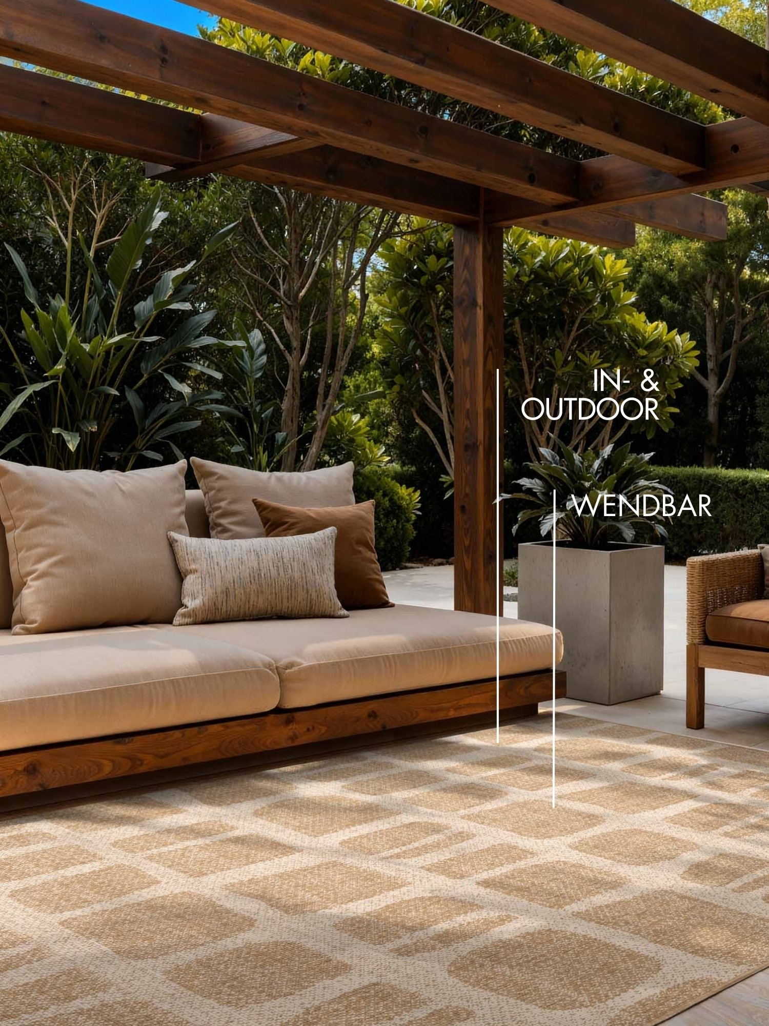 Ted Baker Teppich »Ruskin« rechteckig 8 mm Höhe Designteppich, Wetterfest, Pflegeleicht, Modern, Wohnzimmer, Terrasse