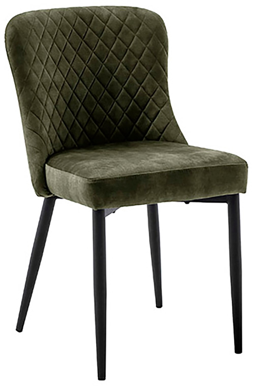 MCA furniture 4-Fussstuhl »ABOSHI Esszimmerstuhl (4er Set)«, (Set), 4 St., Veloursstoff, Taschenfederkern, Metall schwarz,Vintage-Veloursoptik,belastbar 120 kg