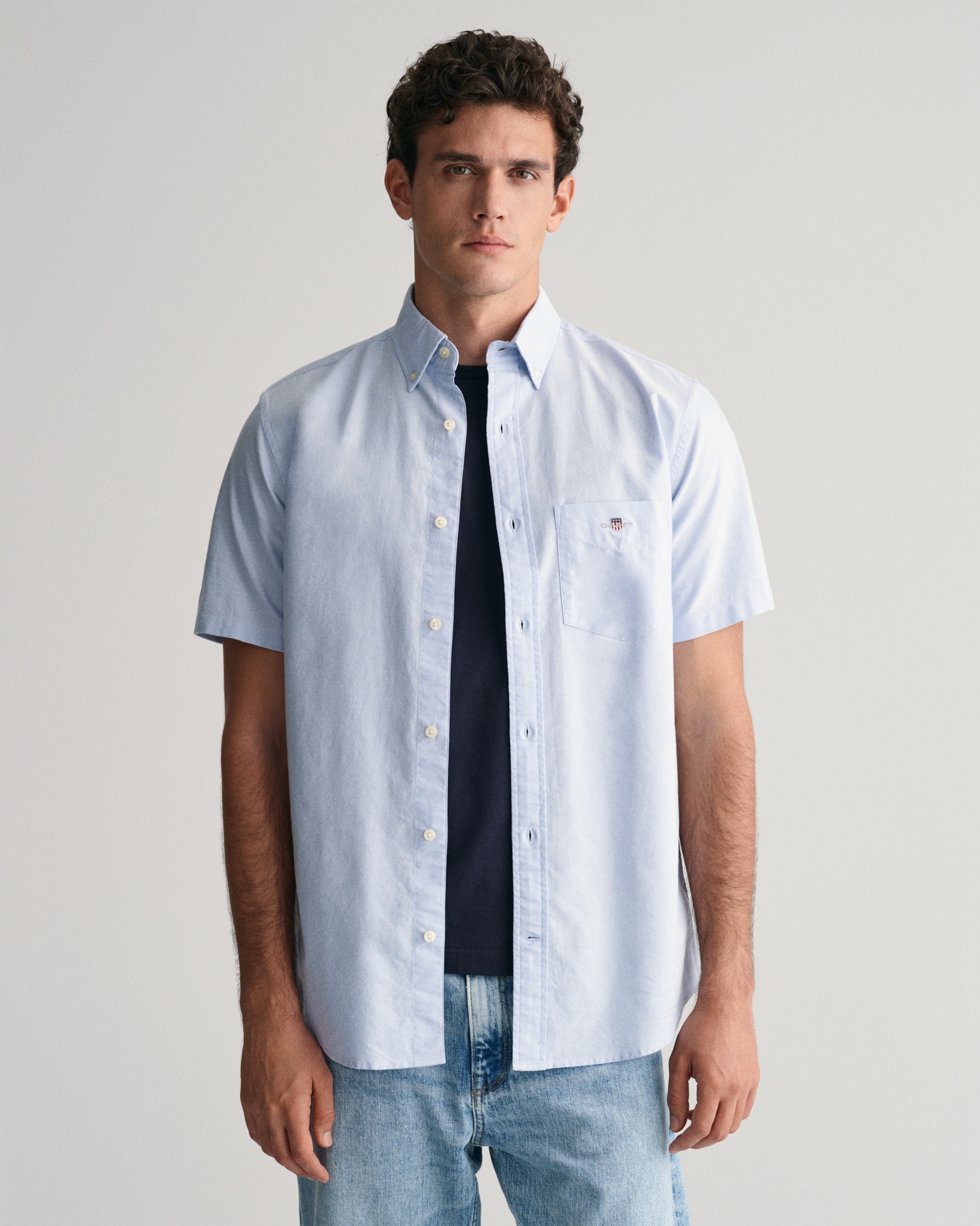 Kurzarmhemd »REG OXFORD SHIRT«, Gant-Stickerei