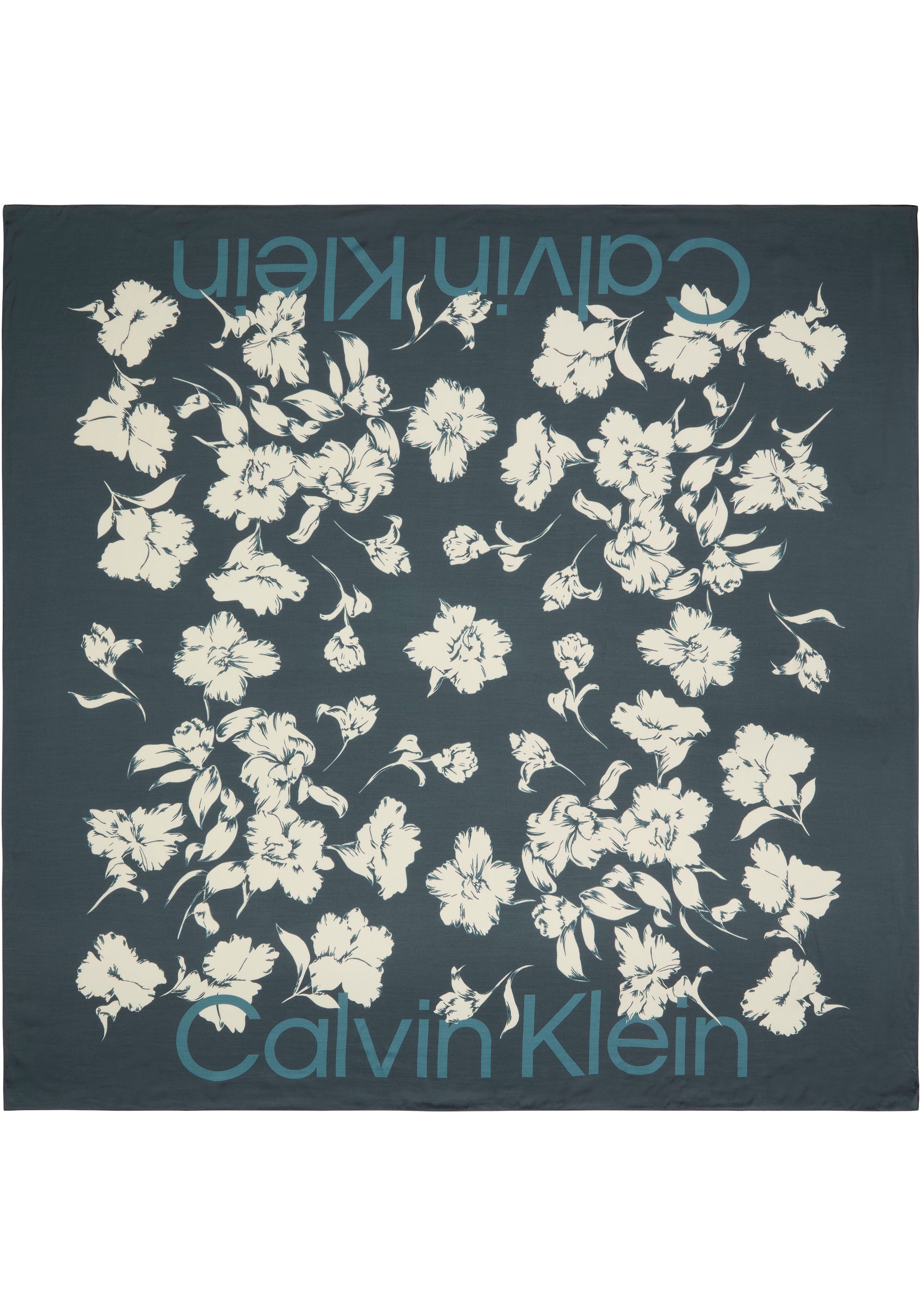 Image of Calvin Klein Modetuch "ALLOVER FLORAL SQUARE SCARF" Mit Blumenmuster für einen schicken Auftritt