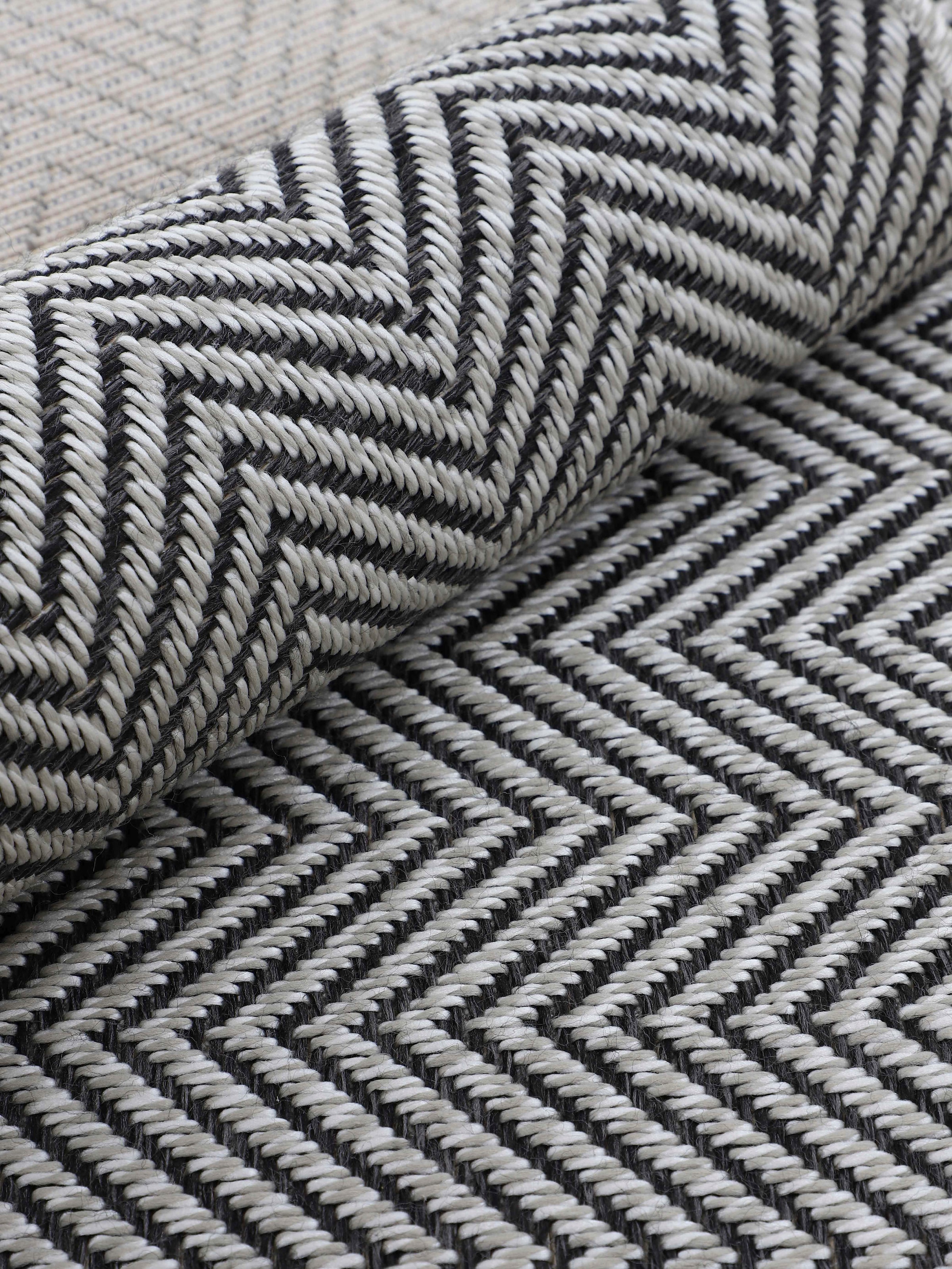 carpetfine Teppich »Boho 106«, rechteckig, 4 mm Höhe, robustes Flachgewebe, Sisal Optik, UV-beständig, Aussenbereich