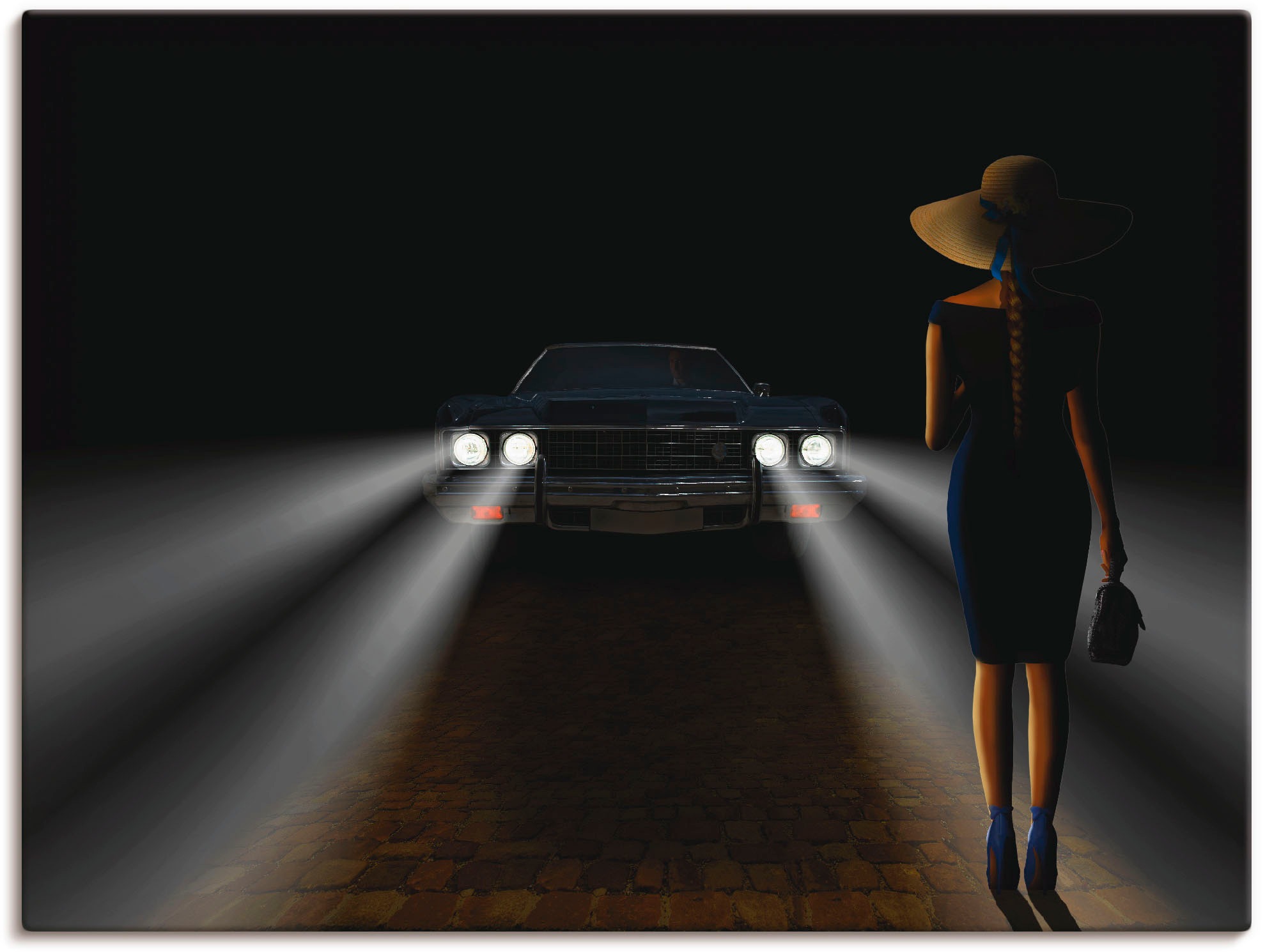 Image of Artland Wandbild »Im Scheinwerferlicht«, Frau, (1 St.), in vielen Grössen & Produktarten -Leinwandbild, Poster, Wandaufkleber / Wandtattoo auch für Badezimmer geeignet bei Ackermann Versand Schweiz