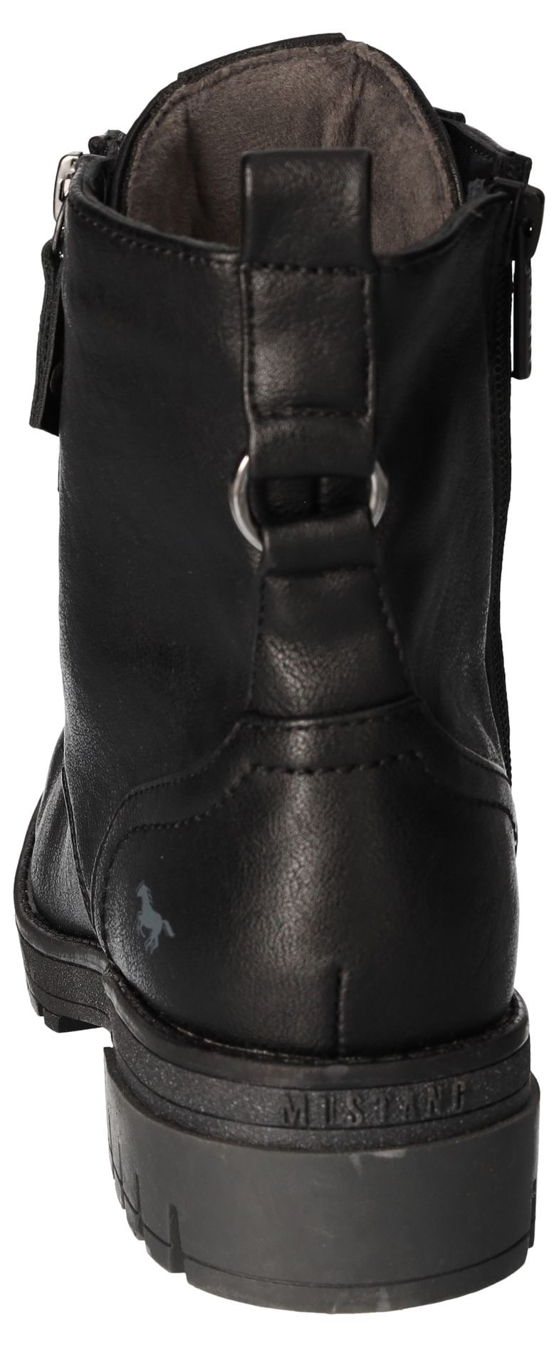 Mustang Shoes Schnürboots, Schnürstiefelette, Blockabsatz, mit Reissverschluss