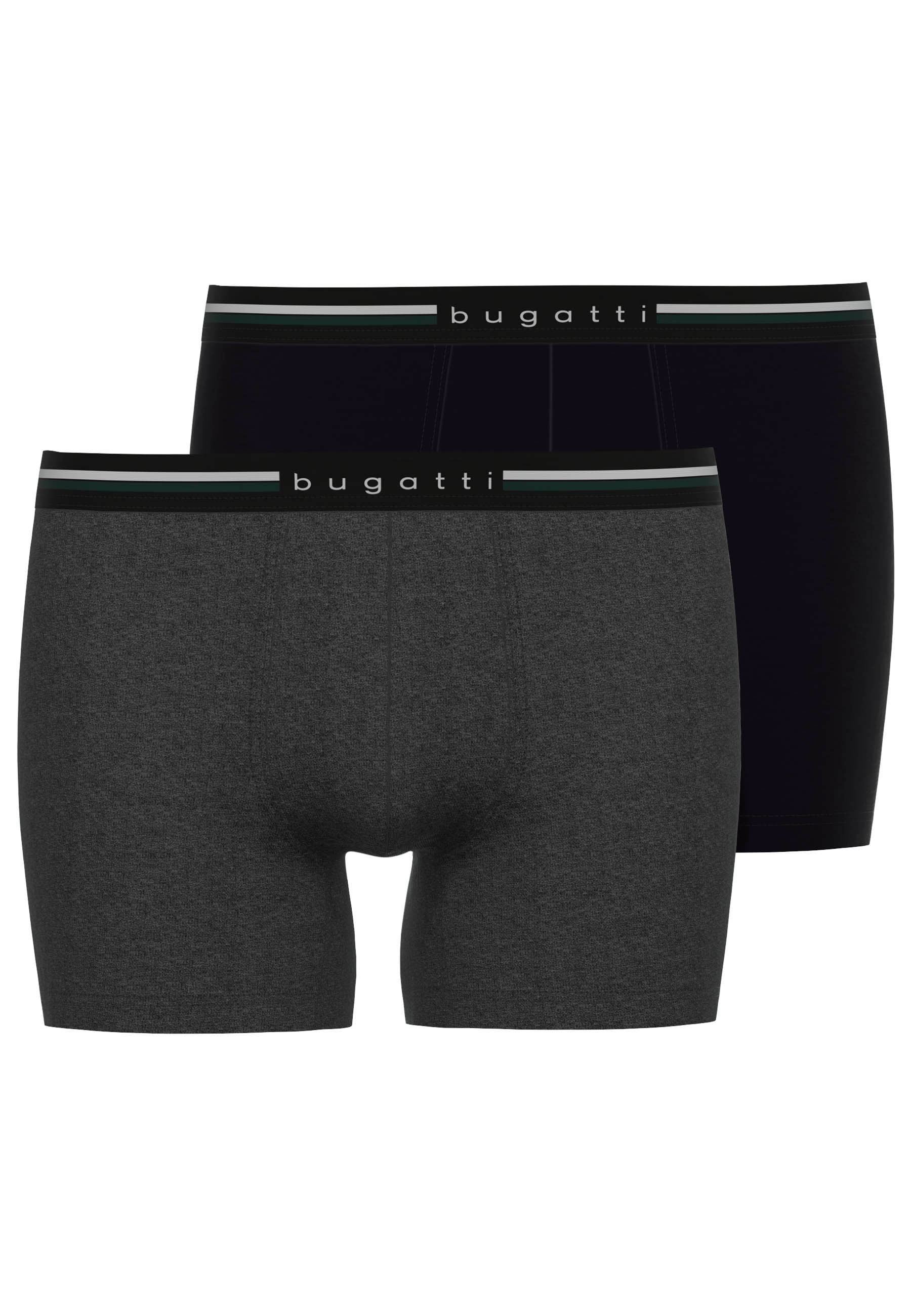 Image of bugatti Lange Unterhose "Neapel" 2er Pack, bequem, lang, eng, atmungsaktiv, Baumwollmix, elastisch, basic